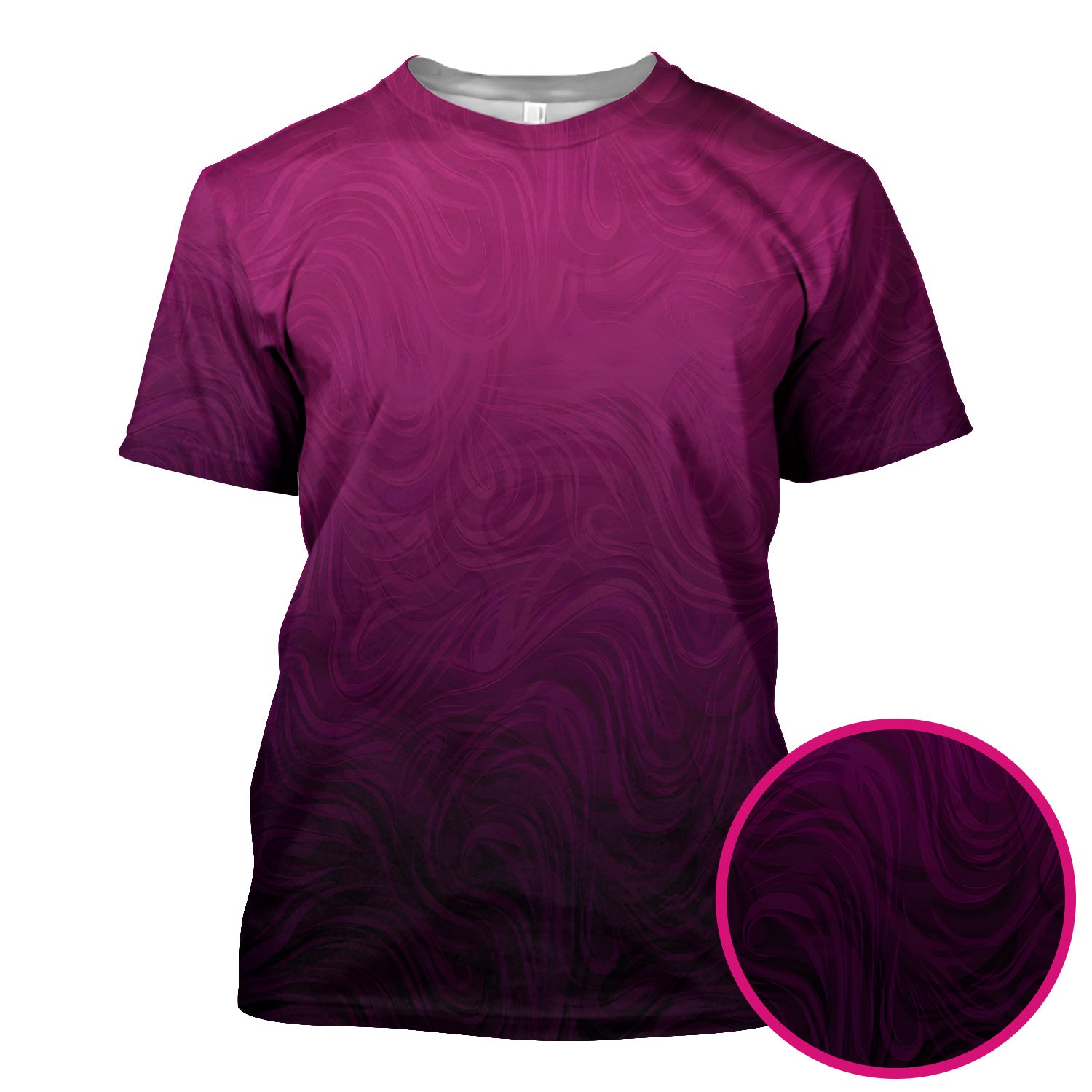 Abstract Swirl Ombre Pattern Scrub Top, Comfortable Scrubs for Nurses