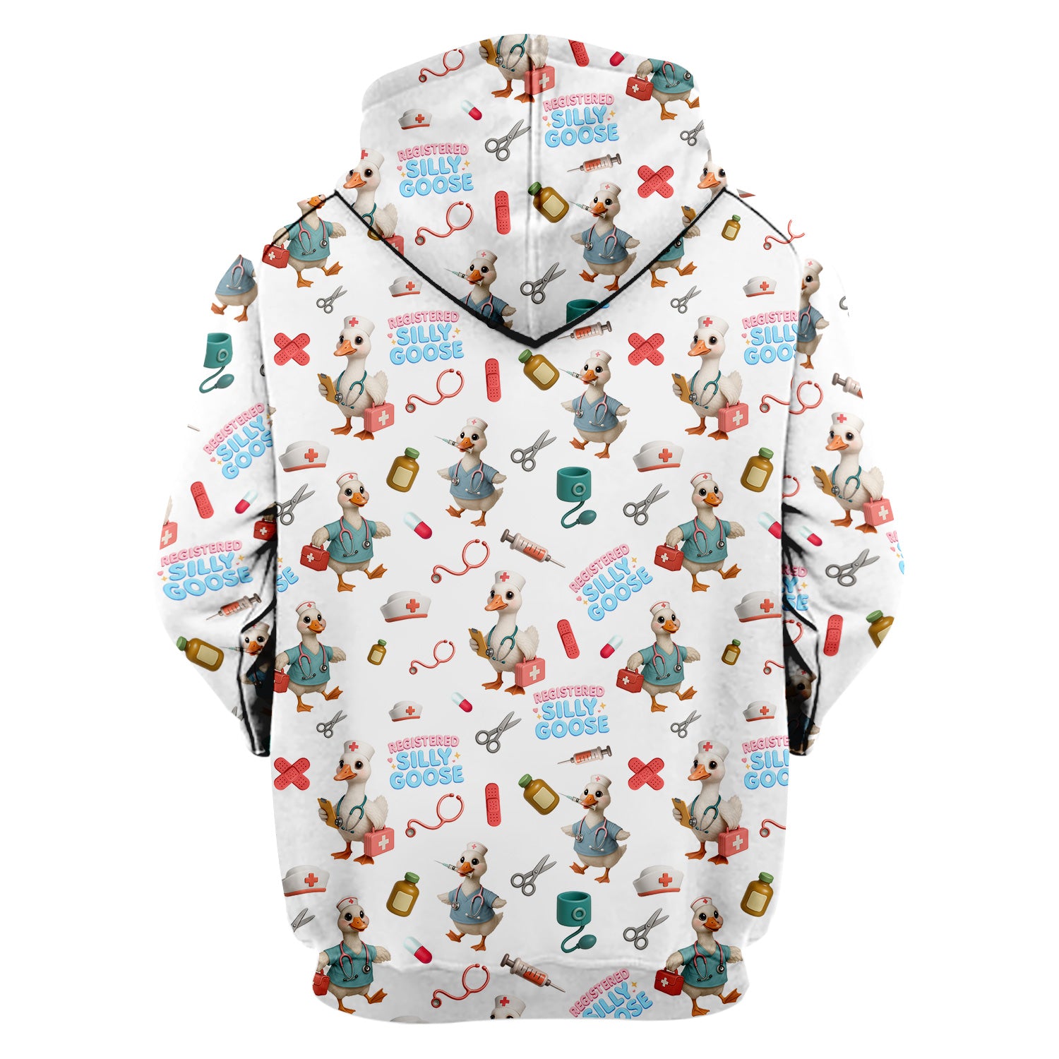 Funny Goose Nurse Scrubs for Women - Registered Silly Goose Top - Cute Medical Uniform for RN CNA LPN