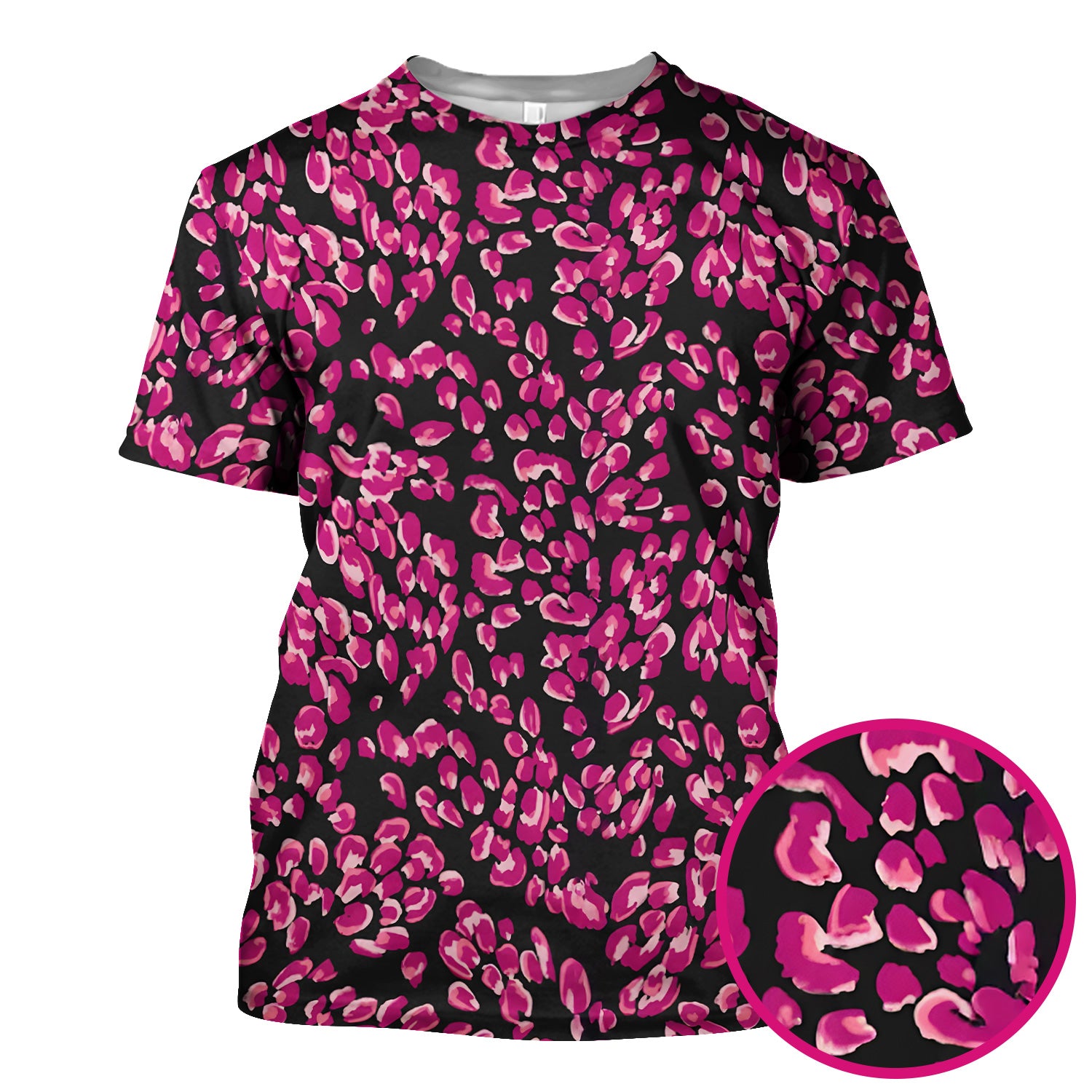 Falling Pink Rose Petals All Over Print Scrub Top, Comfortable Scrubs for Nurses