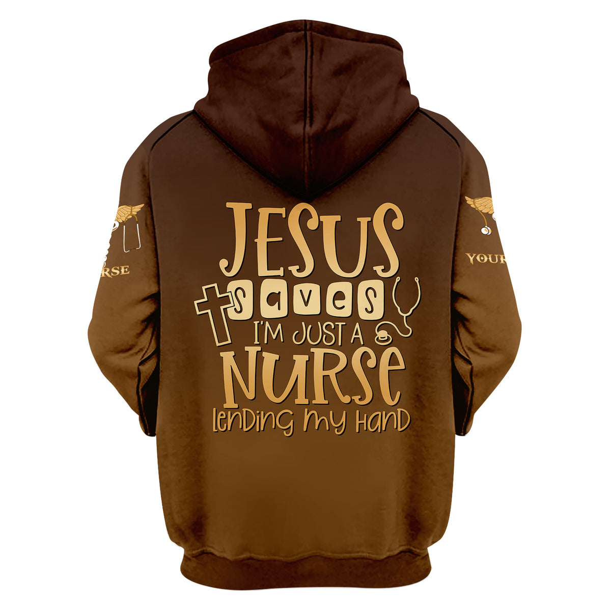 Personalized Religious Jesus Nurse Scrub Shirt for Women - Lending My Hand Faith Quote with Medical Cross - Custom Name Gift for RN CNA LPN
