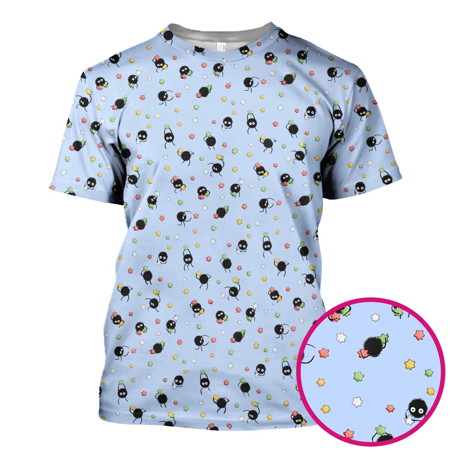 Funny Spider Pattern Pattern Pattern Scrub Top, Cartoon Spider Pattern Nursing Uniform For Women