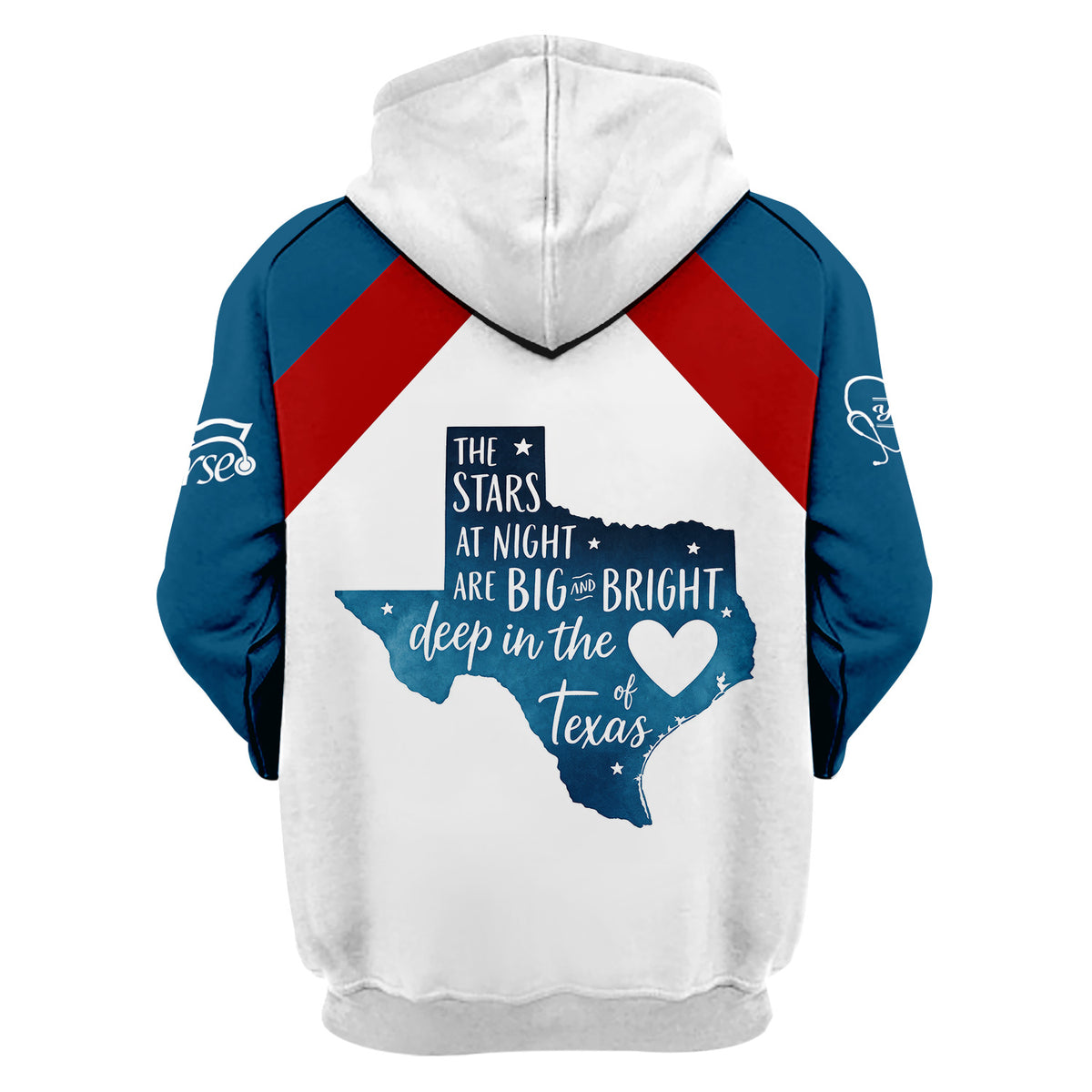 Texas Strong Nurse Scrubs - Personalized with Stethoscope & Texas Flag - Custom Name for RN, CNA, LPN - Gift for Healthcare Workers