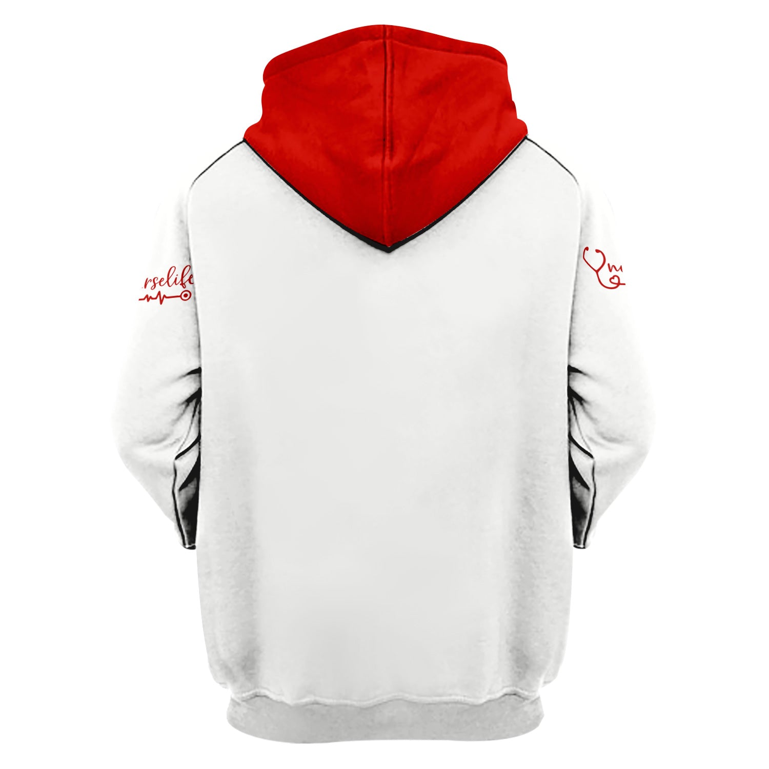 Custom Nurse Scrubs - Medical Tools & Heartbeat Graphic - Personalized Scrubs for RN CNA LPN Healthcare Workers