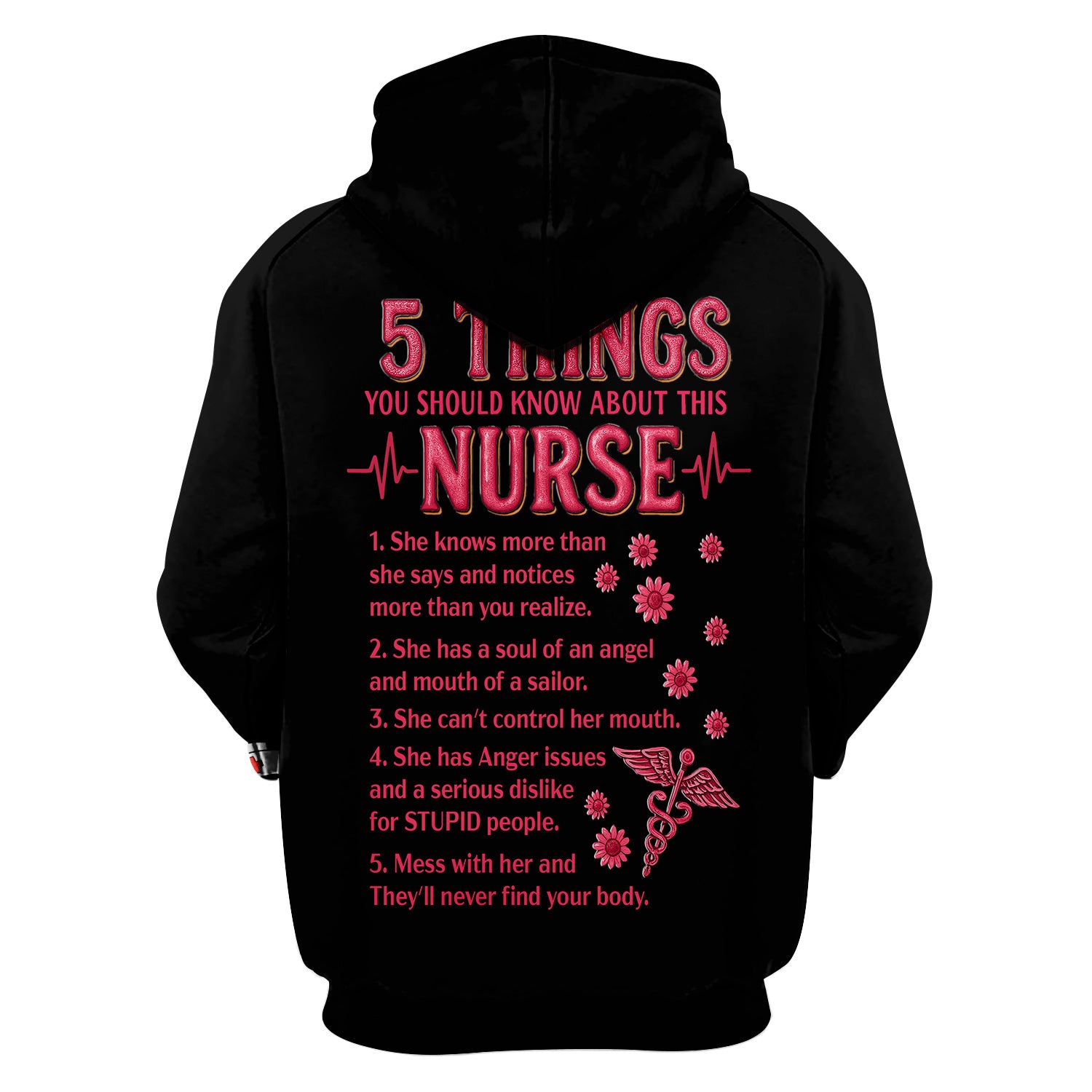 Custom Nurse Shirt 5 Things You Should Know - CNA RN LPN Medical Graphic Tee - Healthcare Worker & Medical Staff Gift