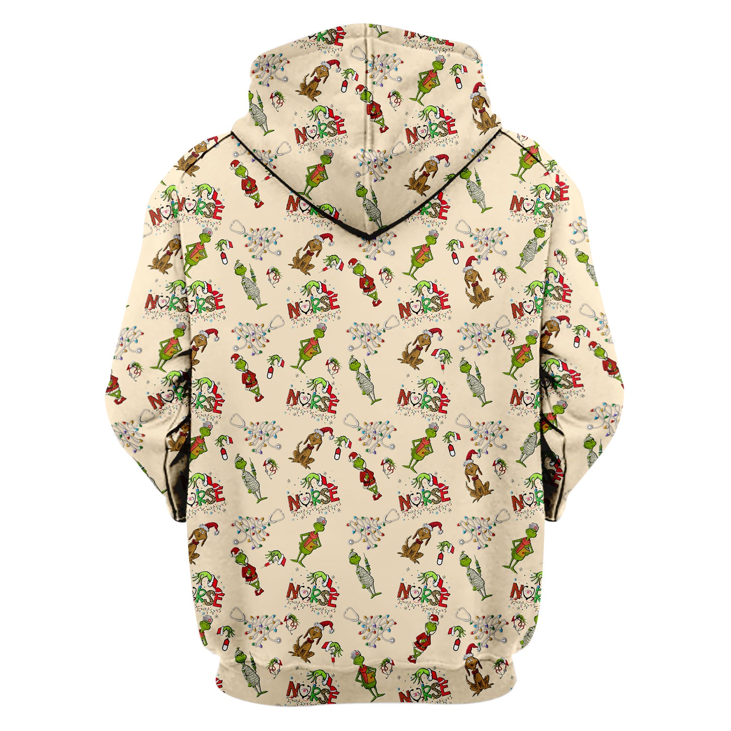 Christmas Nurse Scrub Top for Women - Funny Grinch Nursing Scrub Shirt Multi Color - Cute Holiday Medical Work Shirt with Pockets