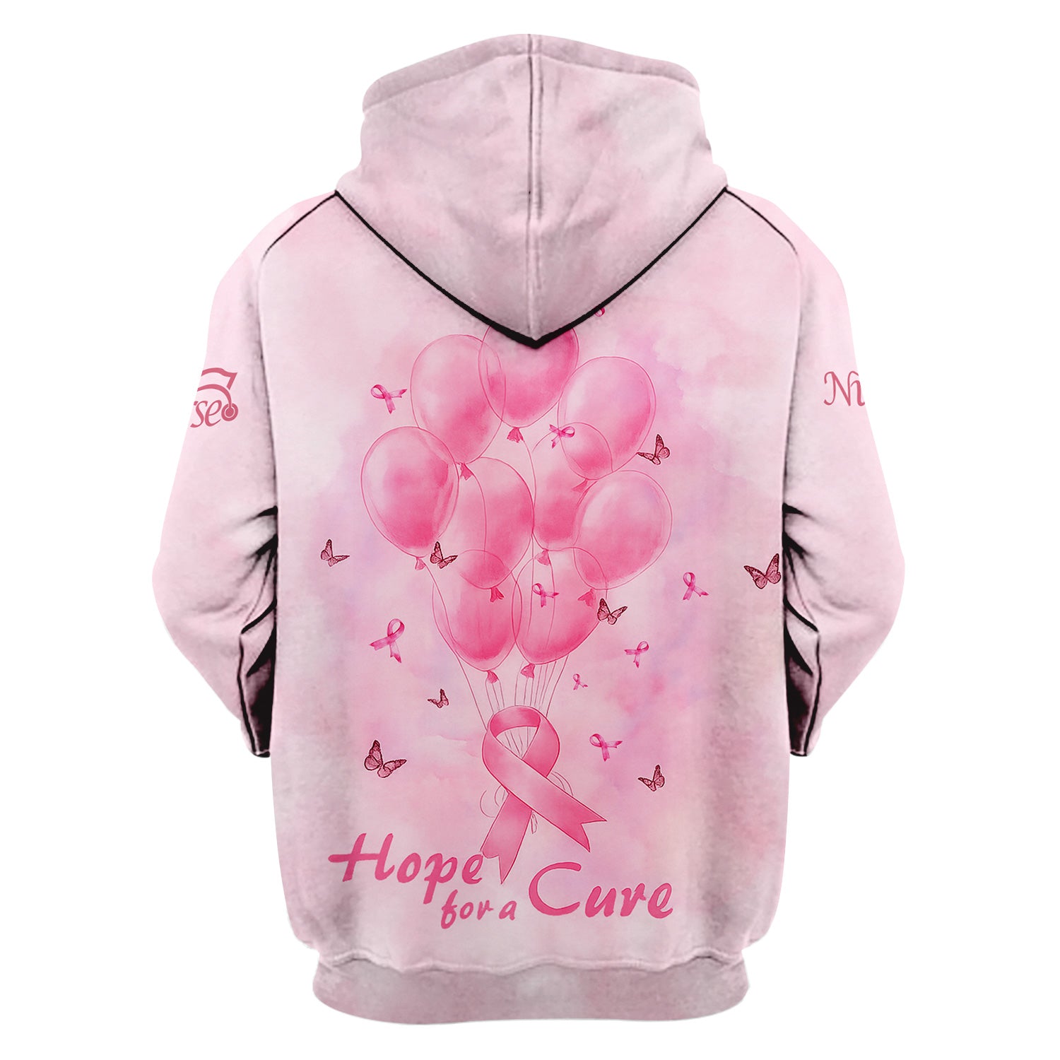 Personalized Breast Cancer Warrior Shirt  - Christian Faith Quote & Pink Butterfly Design - Gift for Women RN LPN CNA