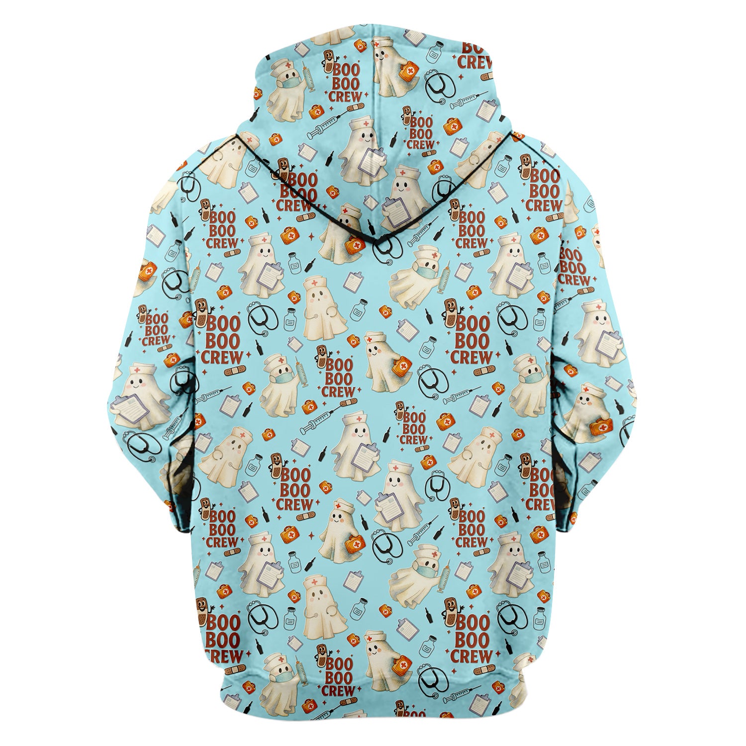 Halloween Nurse Scrub Top for Women - Cute Boo Boo Crew Medical Shirt - Gift for RN LPN CNA Healthcare Staff