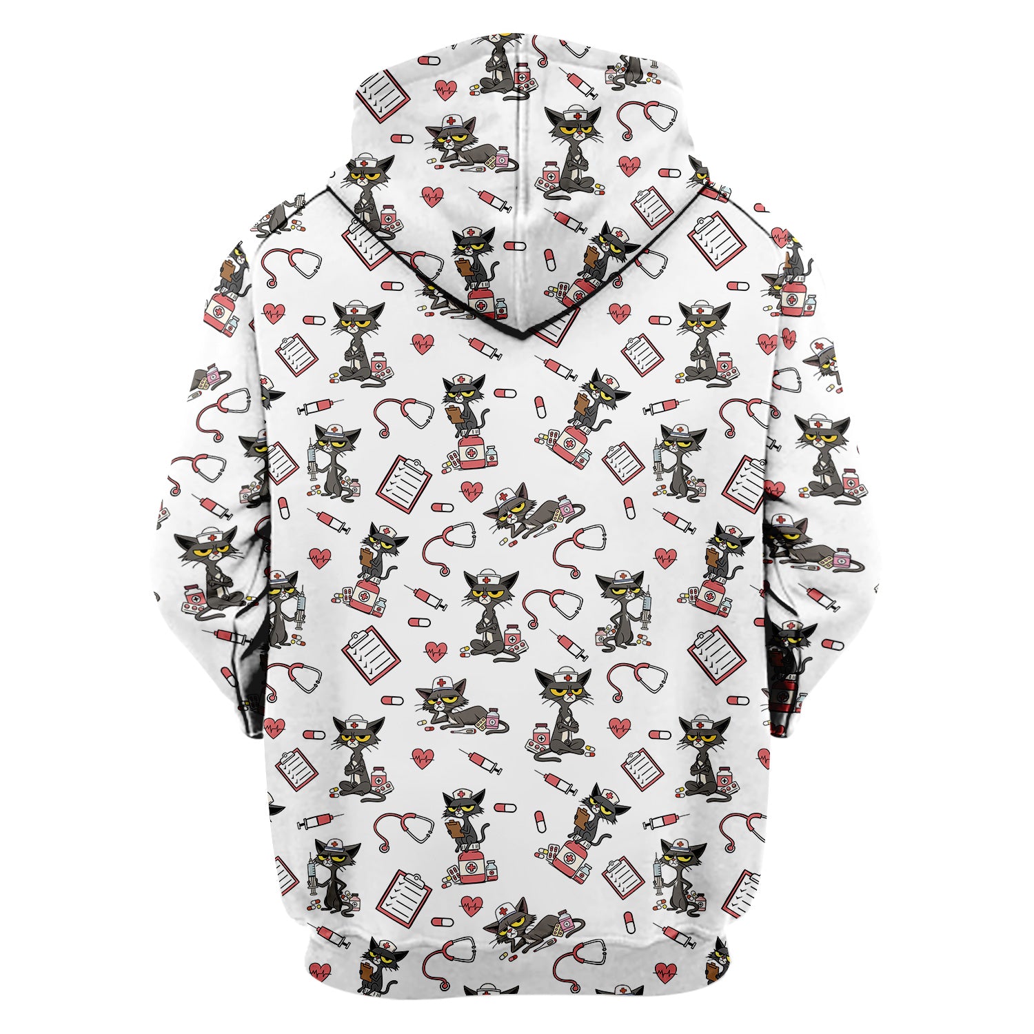 Personalized Funny Nurse Cat Scrub Top for Women - Cute Medical Uniform for RN CNA Vet Tech - Gift for Medical Staff, Healthcare Worker