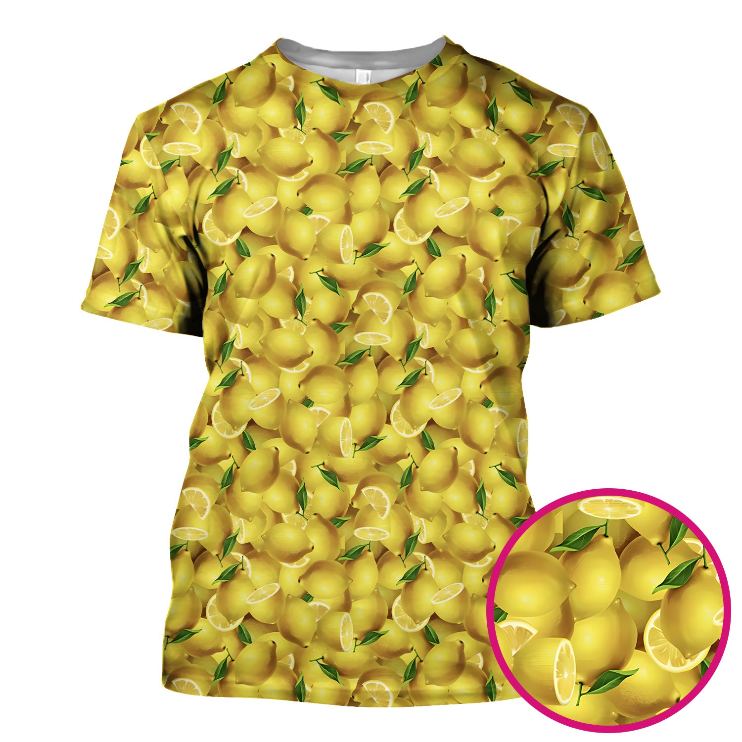 Fresh Lemon Fruit Pattern Scrubs Top, Comfortable Scrubs for Nurses
