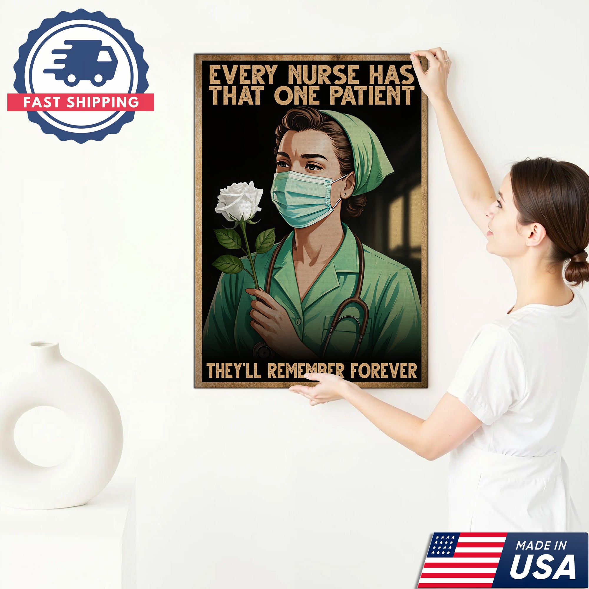 Every Nurse Has That One Patient Canvas Wall Art - Nursing Room Decoration - Inspirational Medical Decor Made in USA