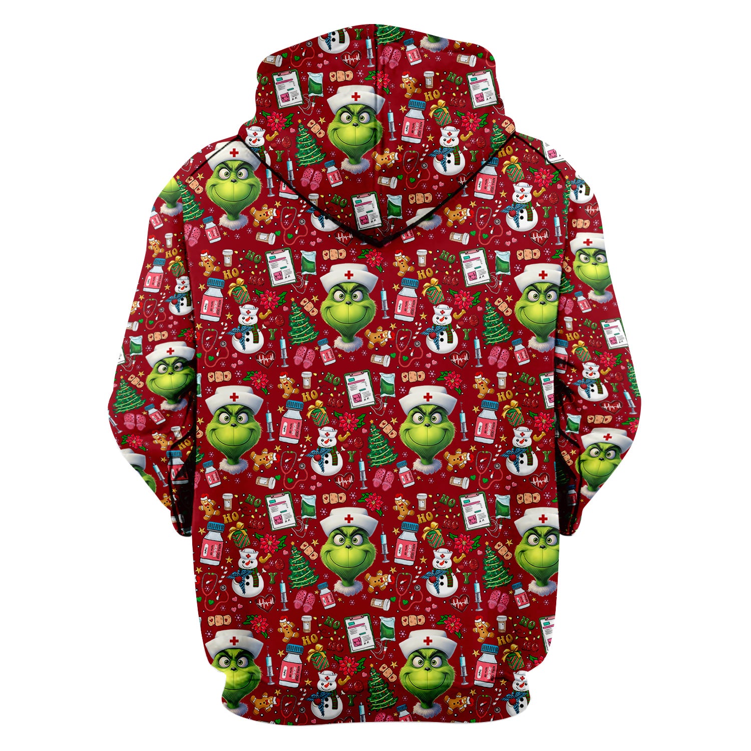 Funny Christmas Scrub Top for Nurses - Grinch Nurse Shirt Holiday Medical Gift - RN LPN CNA Gift