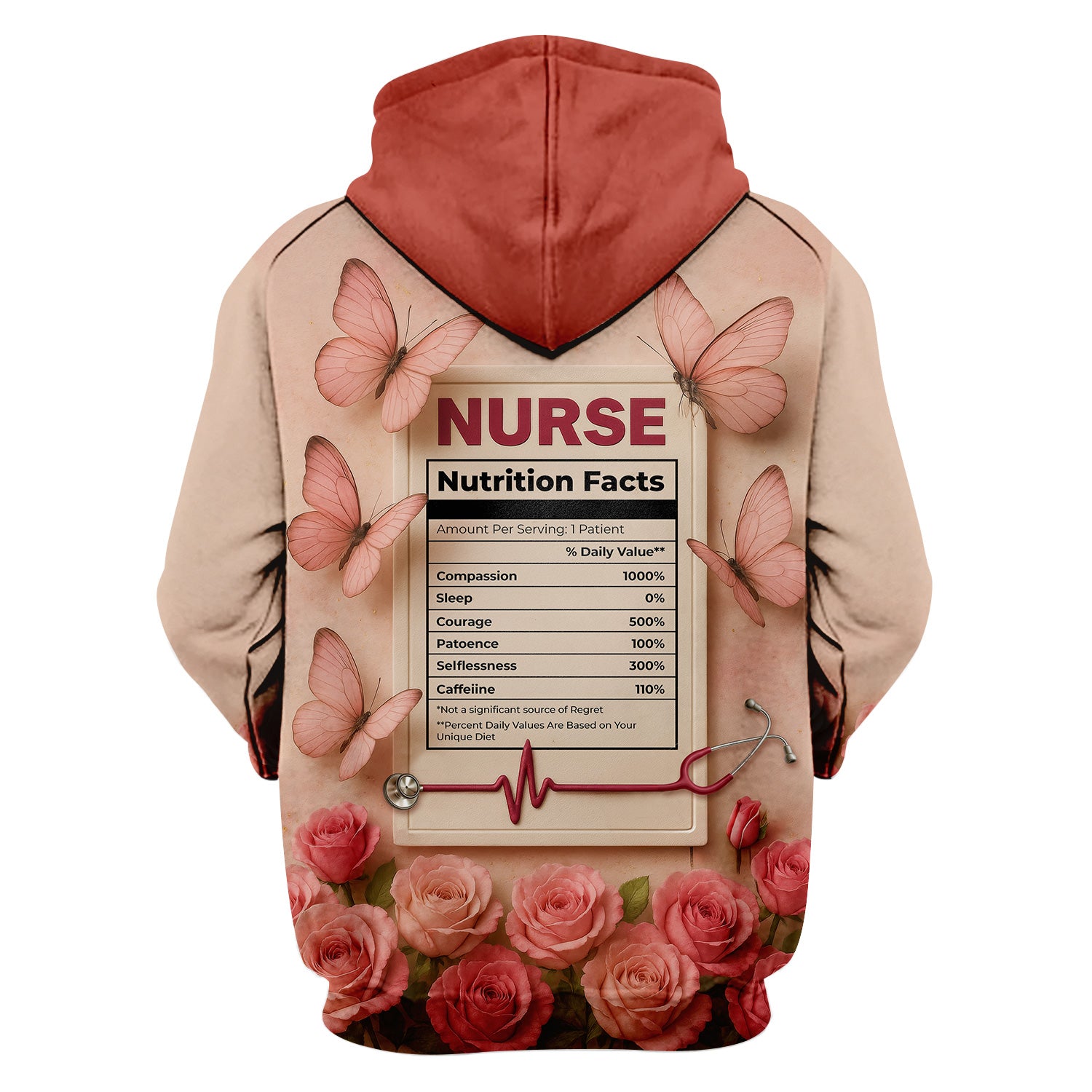 Nurse Nutrition Facts Shirt - Custom Graphic Tee for RN, LPN, Nurse Practitioners - Nursing Gifts For Her
