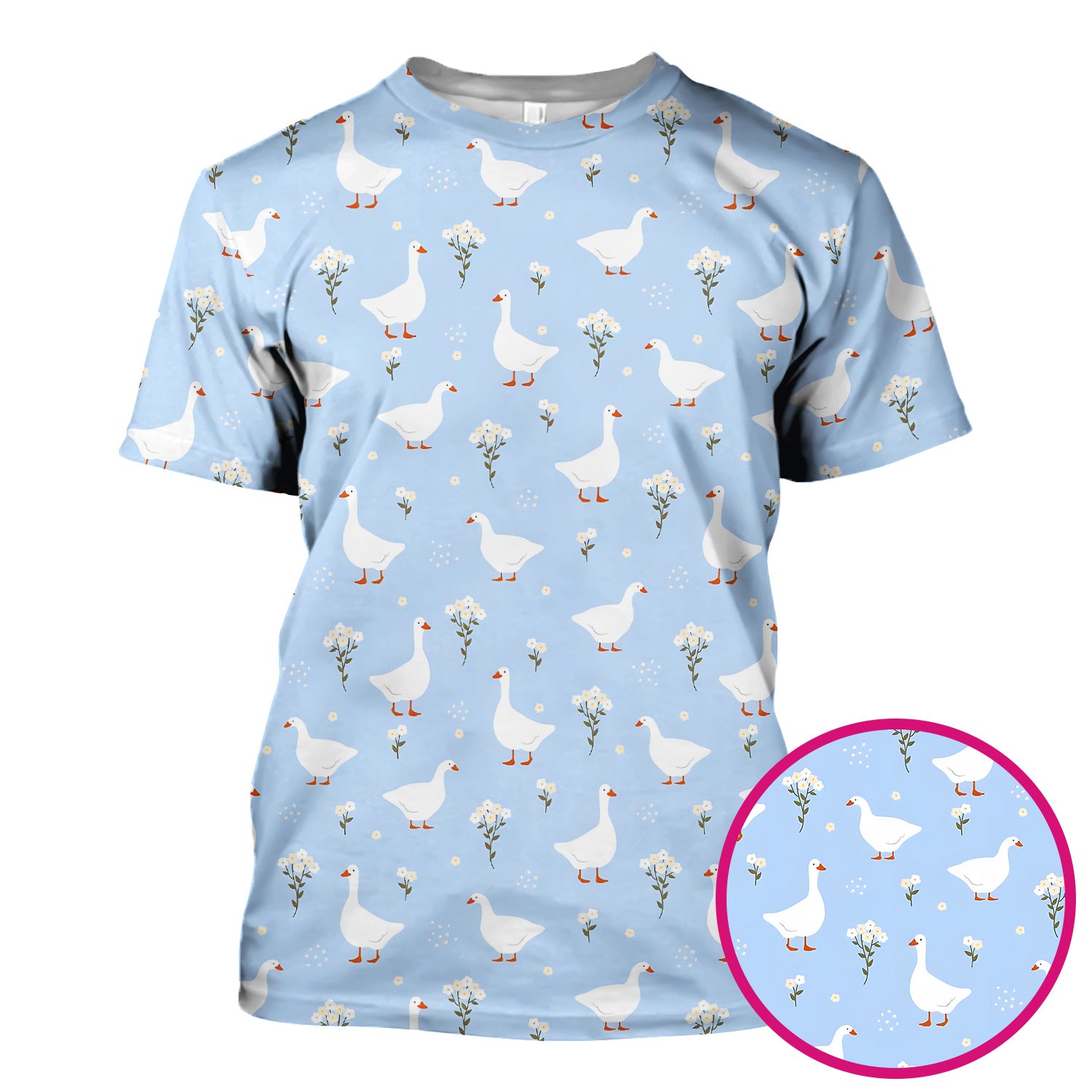 Blue Goose Floral Pattern Scrub Top, Comfortable Scrubs for Nurses