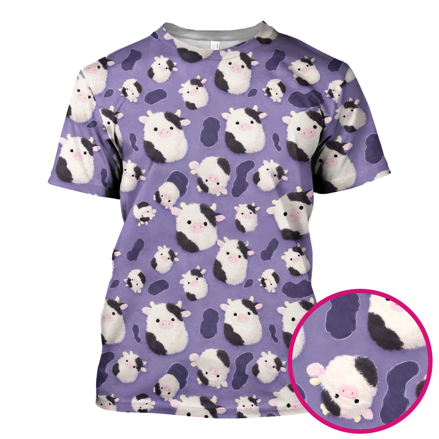 Cute Cartoon Pig Pattern Scrubs Top, Comfortable Scrubs for Nurses