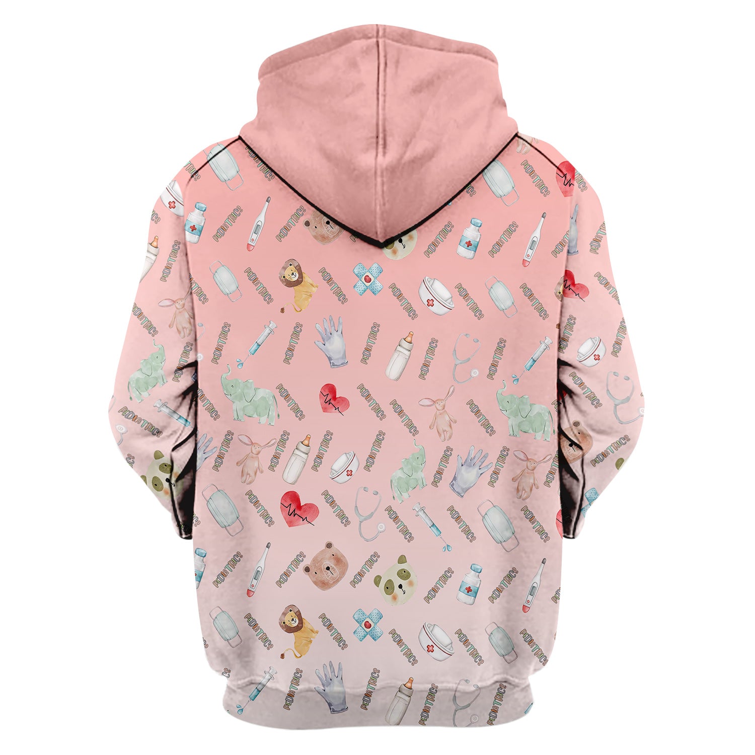 Adorable Pediatric Medical Scrub - Medical Uniform Top with Animal & Heart Icons - Gift for RN, CNA, LPN, Healthcare Worker