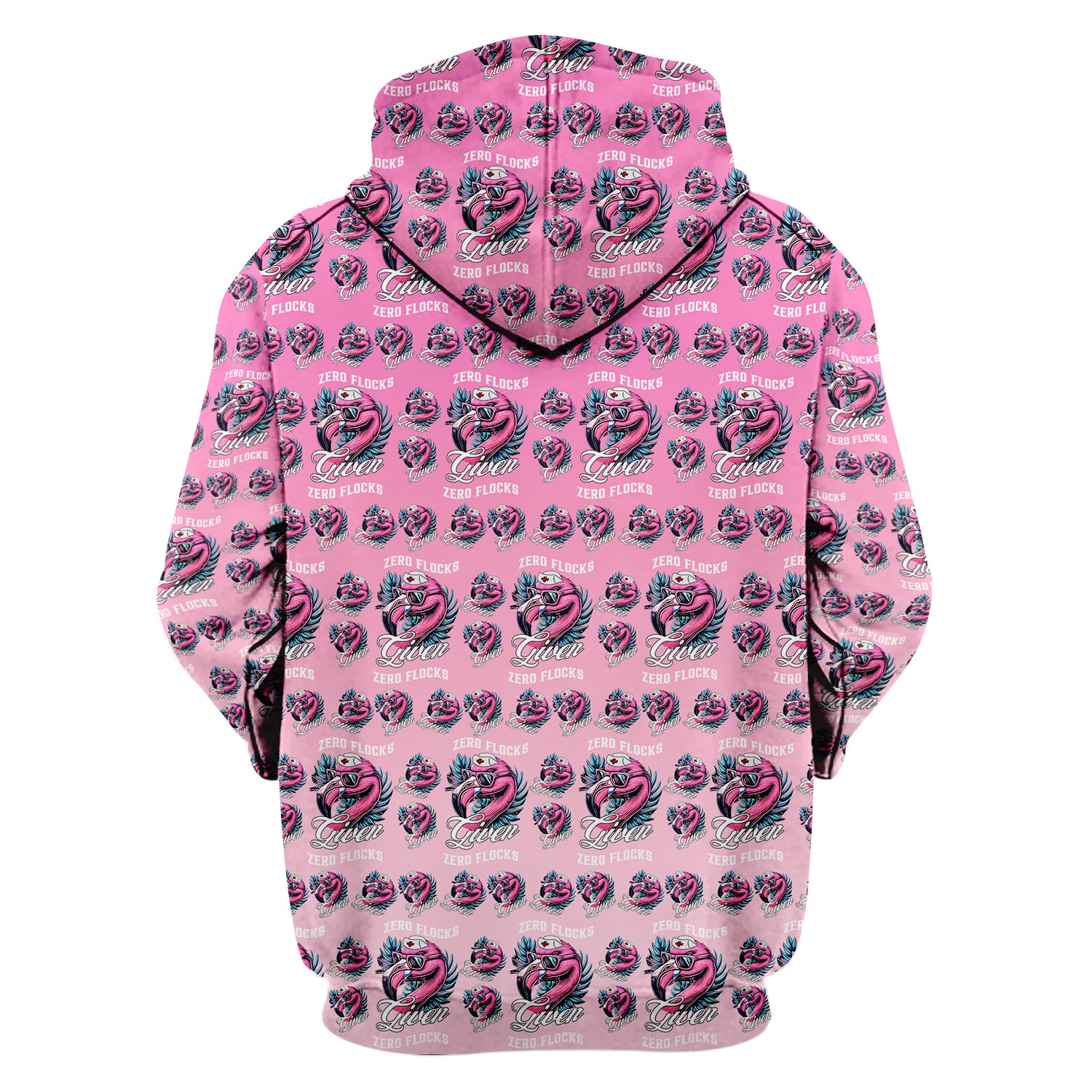 Funny Flamingo Scrub Top - Zero Flocks Given Pink Nurse Shirt - RN LPN CNA Healthcare Workers Gift