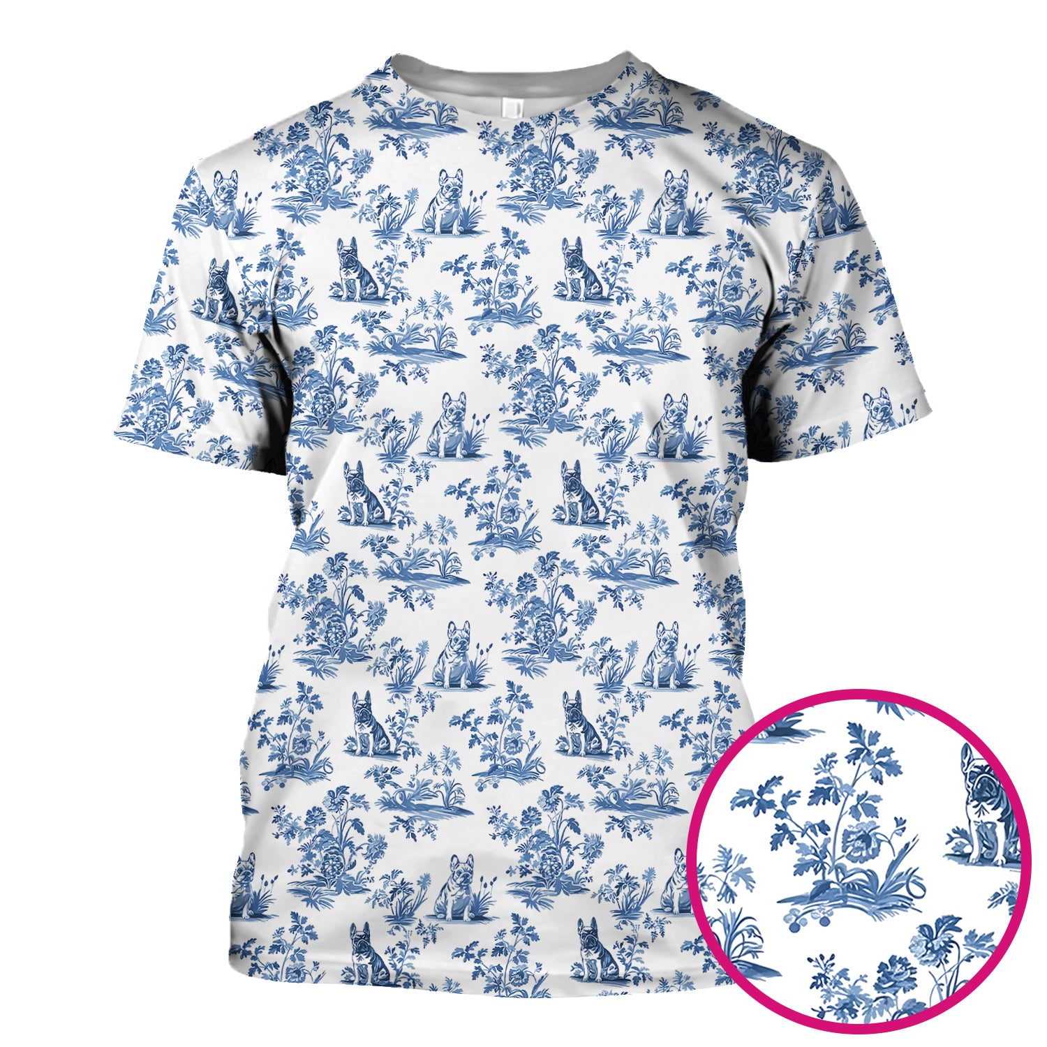 German Shepherd Toile De Jouy Scrub Top, Vintage Dog Pattern Nurse Scrub Shirt, Cute Vet Tech Uniform