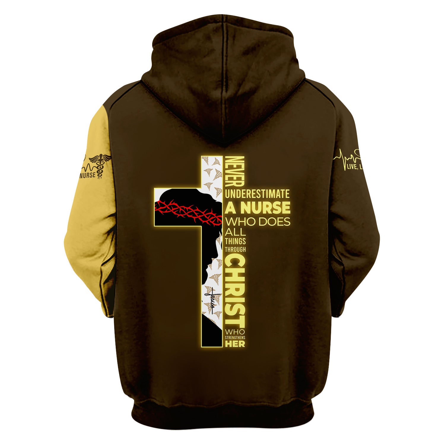 Christian Nurse Shirt for Women RN LPN CNA - Personalized Prayer Design with Dove and DNA Cross - Faith-Based Gift for Healthcare Workers Who Trust in Christ