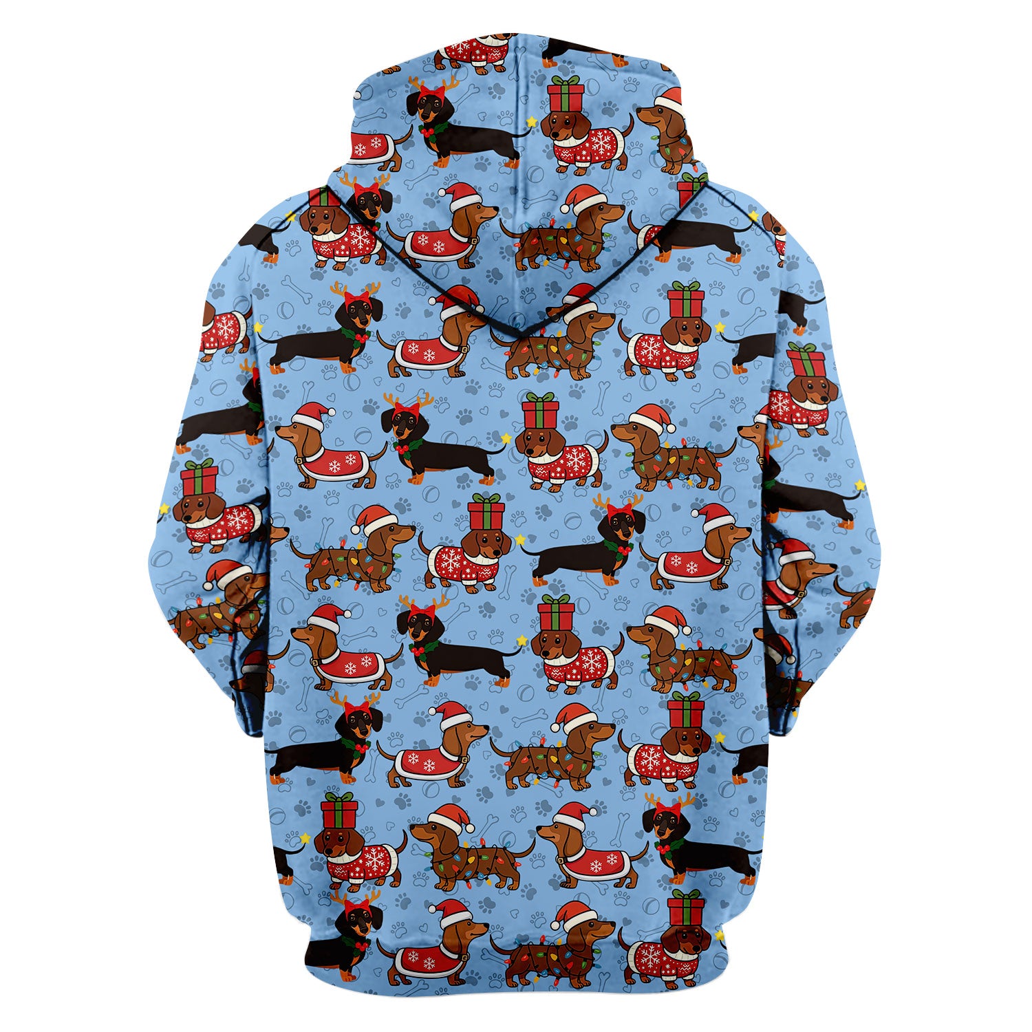 Cute Christmas Dachshund Shirt - Funny Wiener Dog in Santa Costume Multi Colors - Holiday Sausage Dog T-Shirt Gift for Pet Lovers