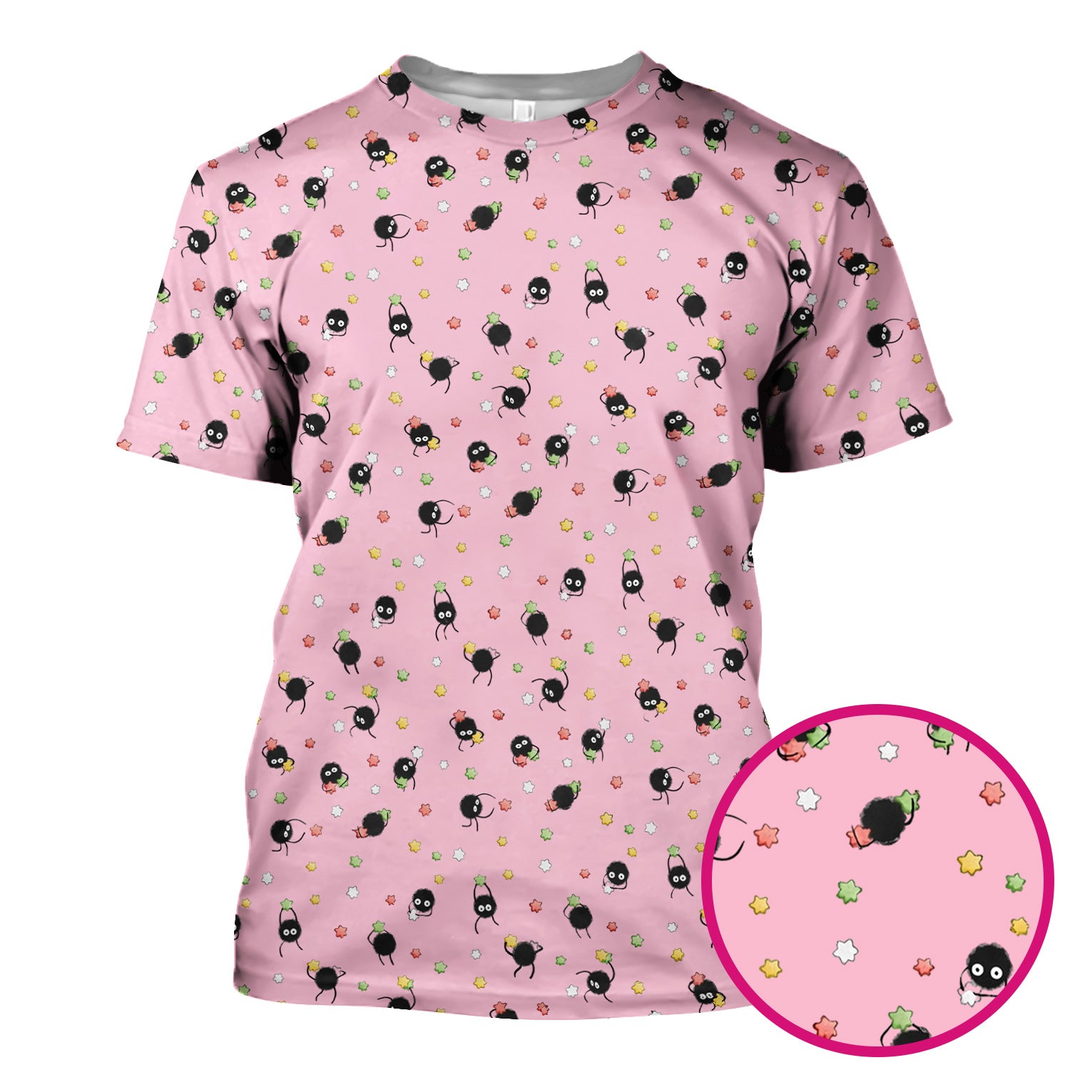 Funny Spider Pattern Pattern Pattern Scrub Top, Cartoon Spider Pattern Nursing Uniform For Women