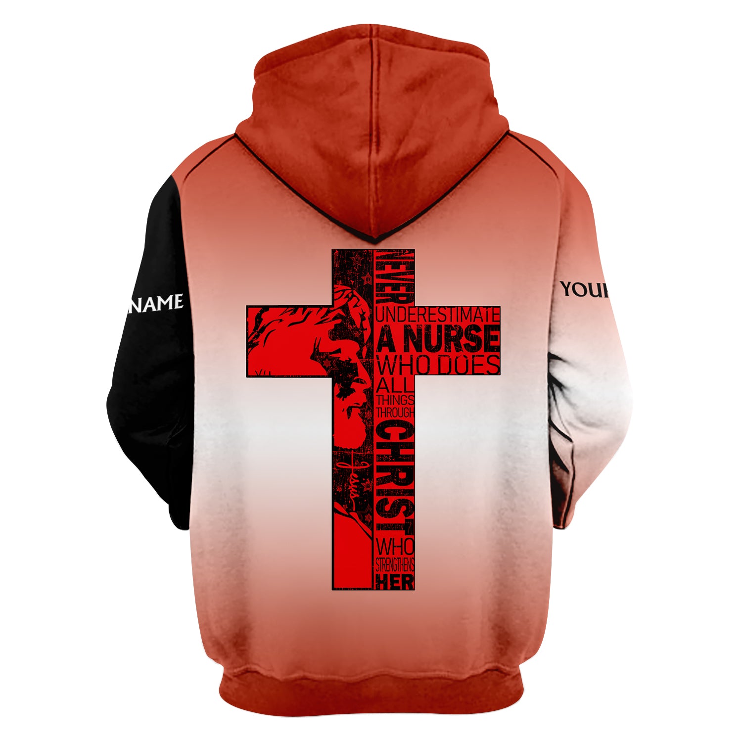 Christian Nurse Scrub with Custom Name - Never Underestimate a Nurse - Gift for RN LPN CNA Nursing Staff