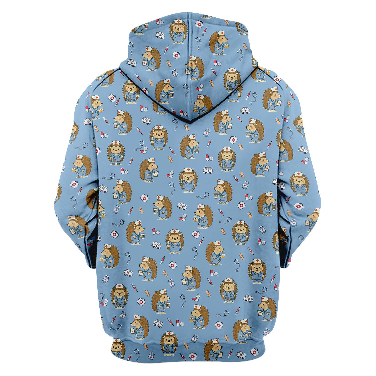 Funny Nurse Hedgehog T-Shirt - Cute Medical Icon Design - Gift for RN LPN CNA & Healthcare Workers