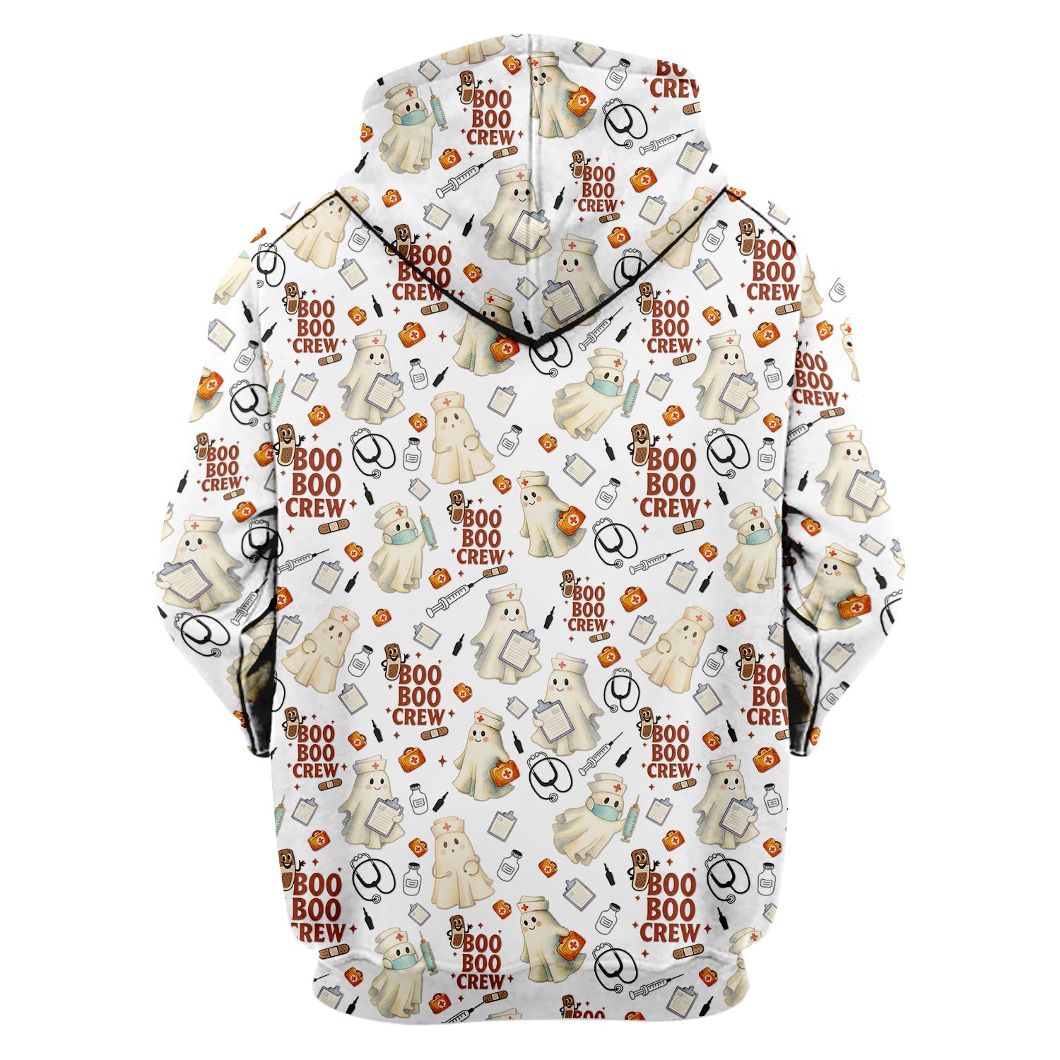 Cute Halloween Nurse Scrub Boo Boo Crew - Funny Ghost Medical Top for Women - Gift for RN LPN CNA