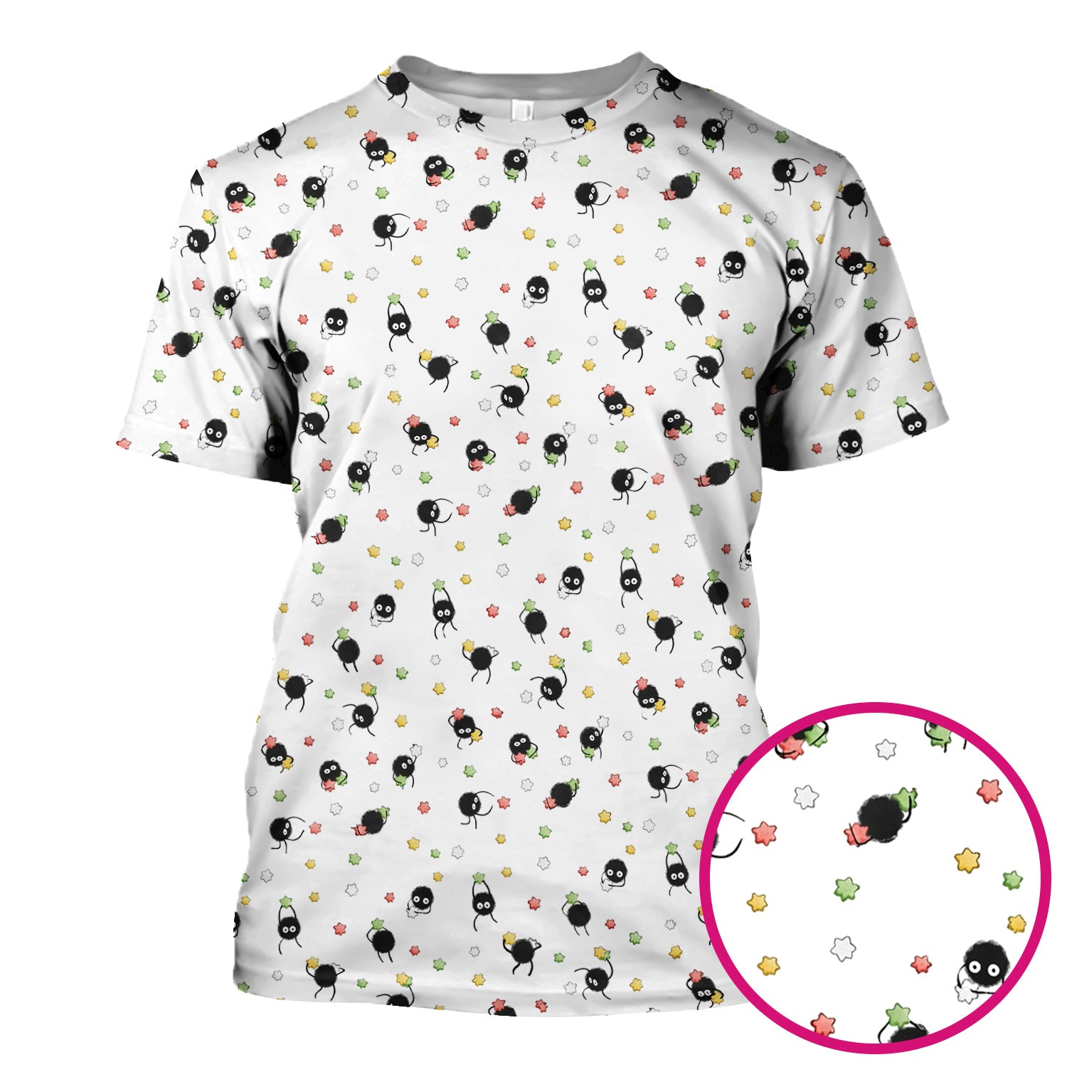 Funny Spider Pattern Pattern Pattern Scrub Top, Cartoon Spider Pattern Nursing Uniform For Women