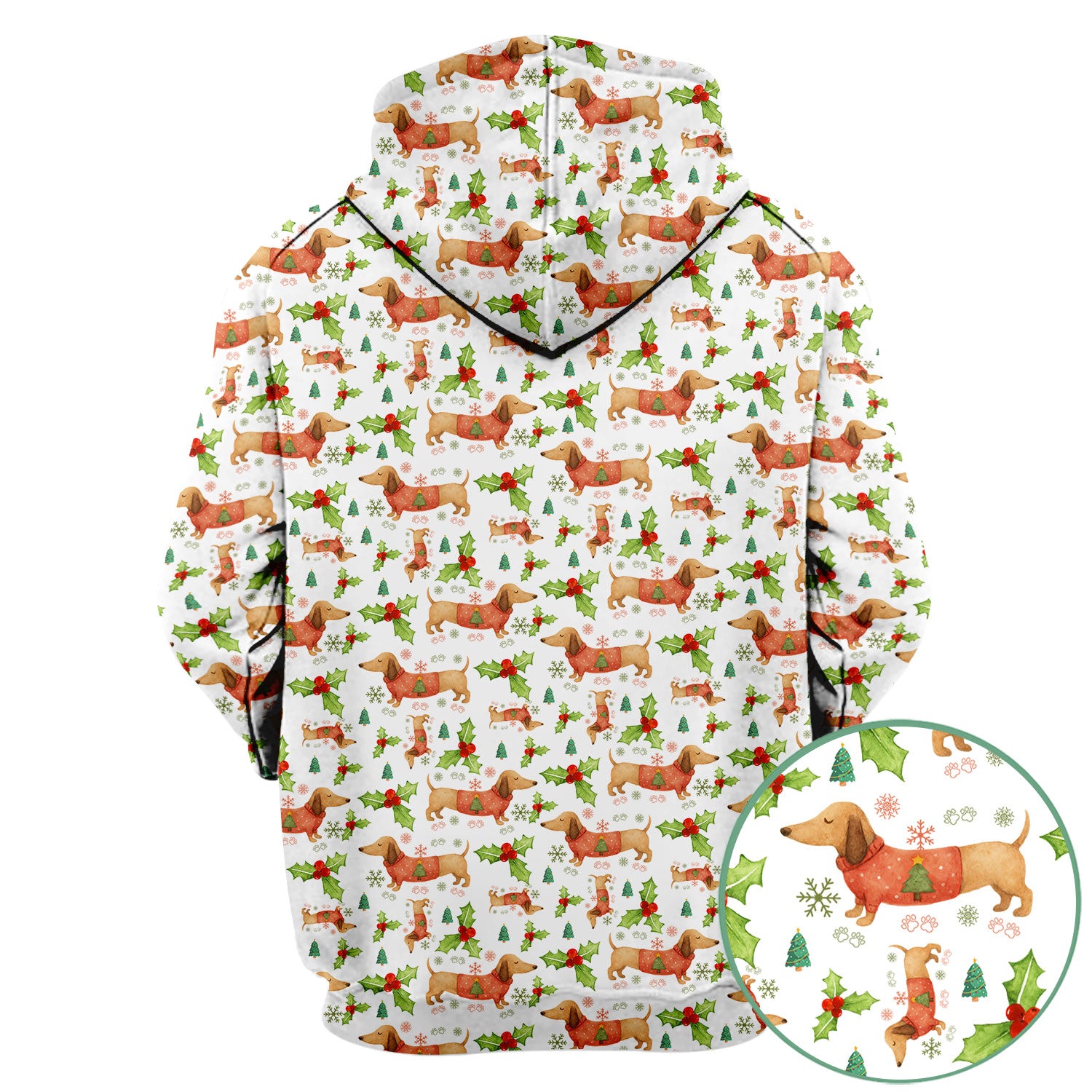 Festive Holiday Dachshund Scrub Top - Funny Sausage Dog Christmas Shirt - Wiener Puppy Lover Gift for RN CNA LPN