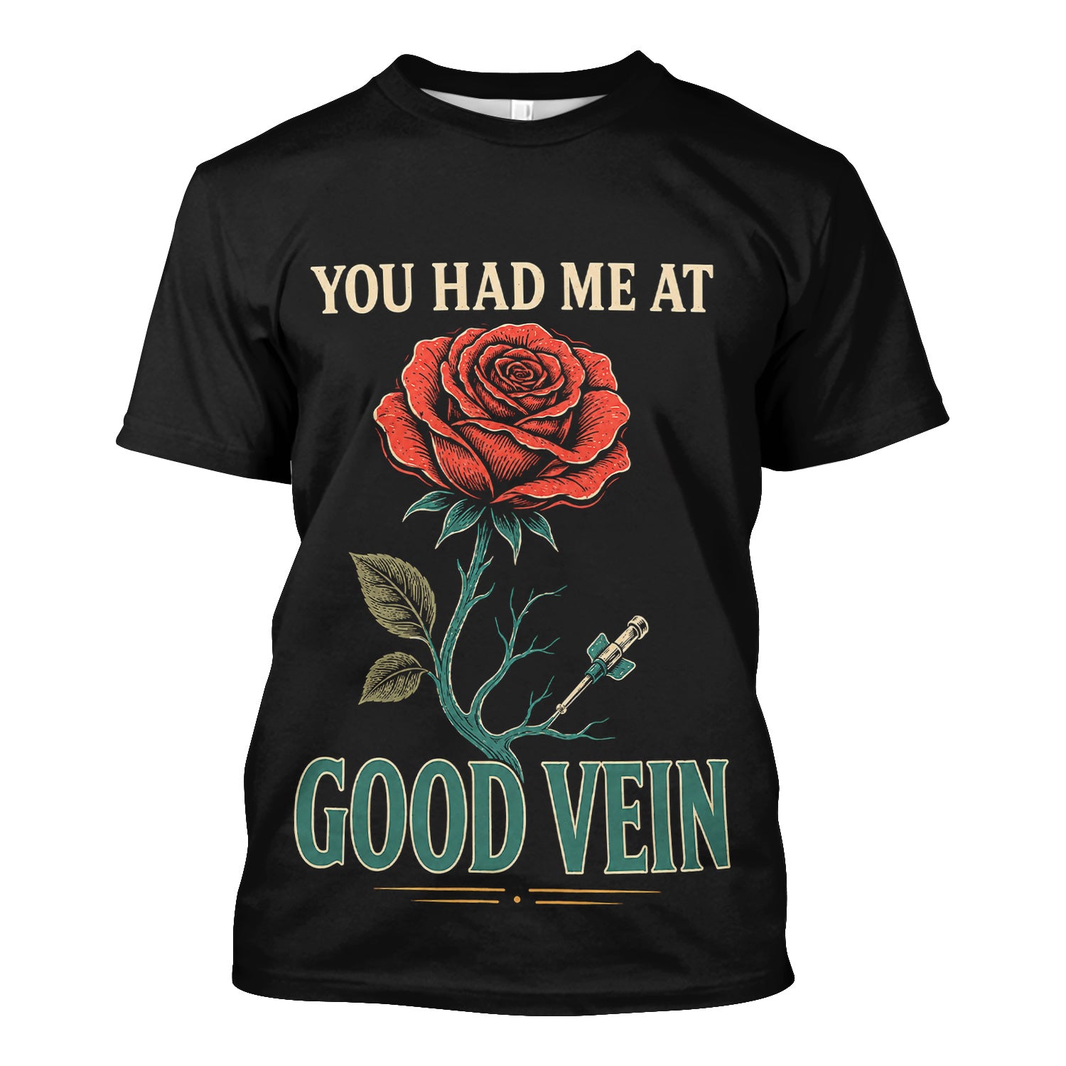"You Had Me At Good Vein" Funny Nurse Scrub Top, Comfortable Scrubs for Nurses