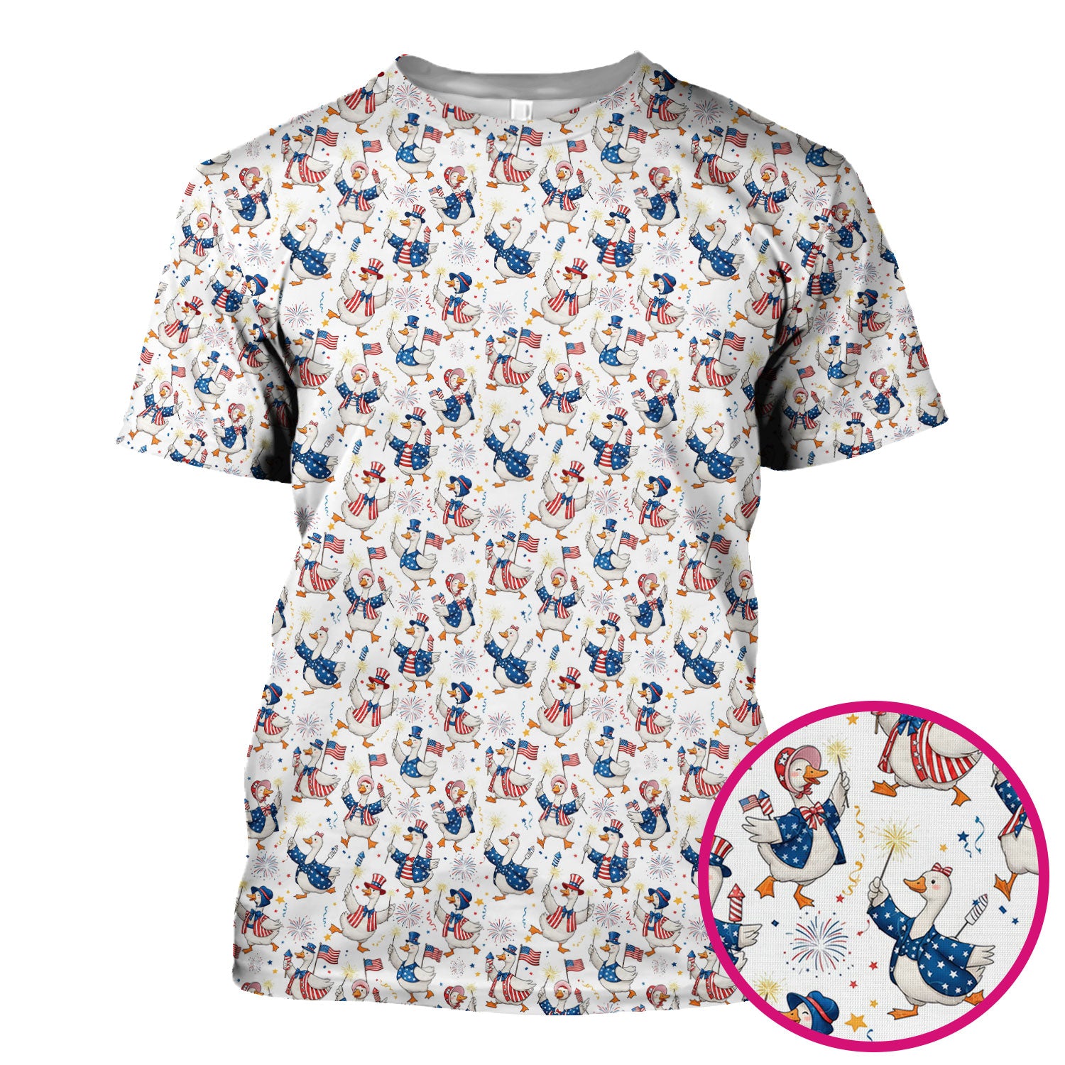 Goose America Medical Print Scrub Top, Breathable Fabrics Nursing Uniform
