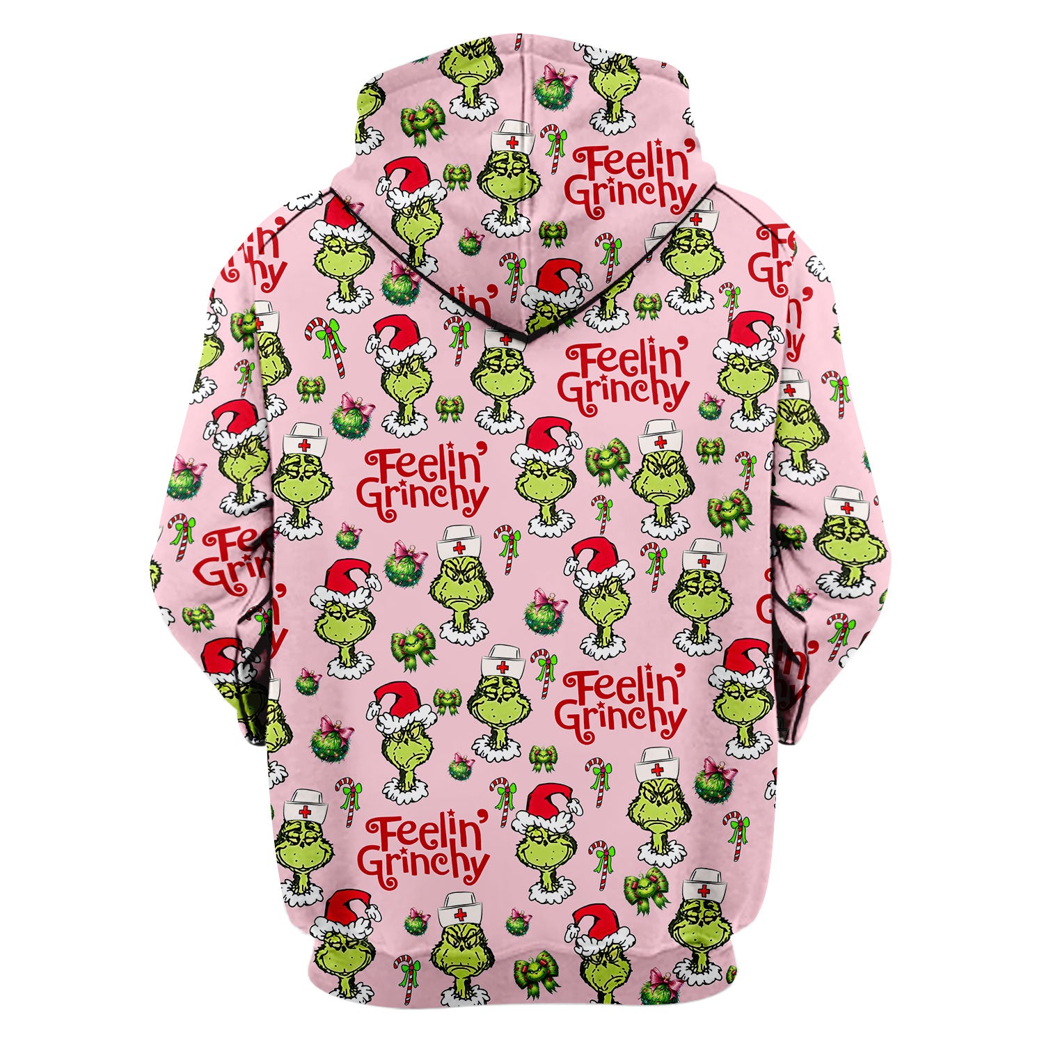 Grinch Nurse Christmas Scrub - Feelin‰۪ Grinchy Top - Funny Holiday Medical Uniform Gift for RN CNA LPN