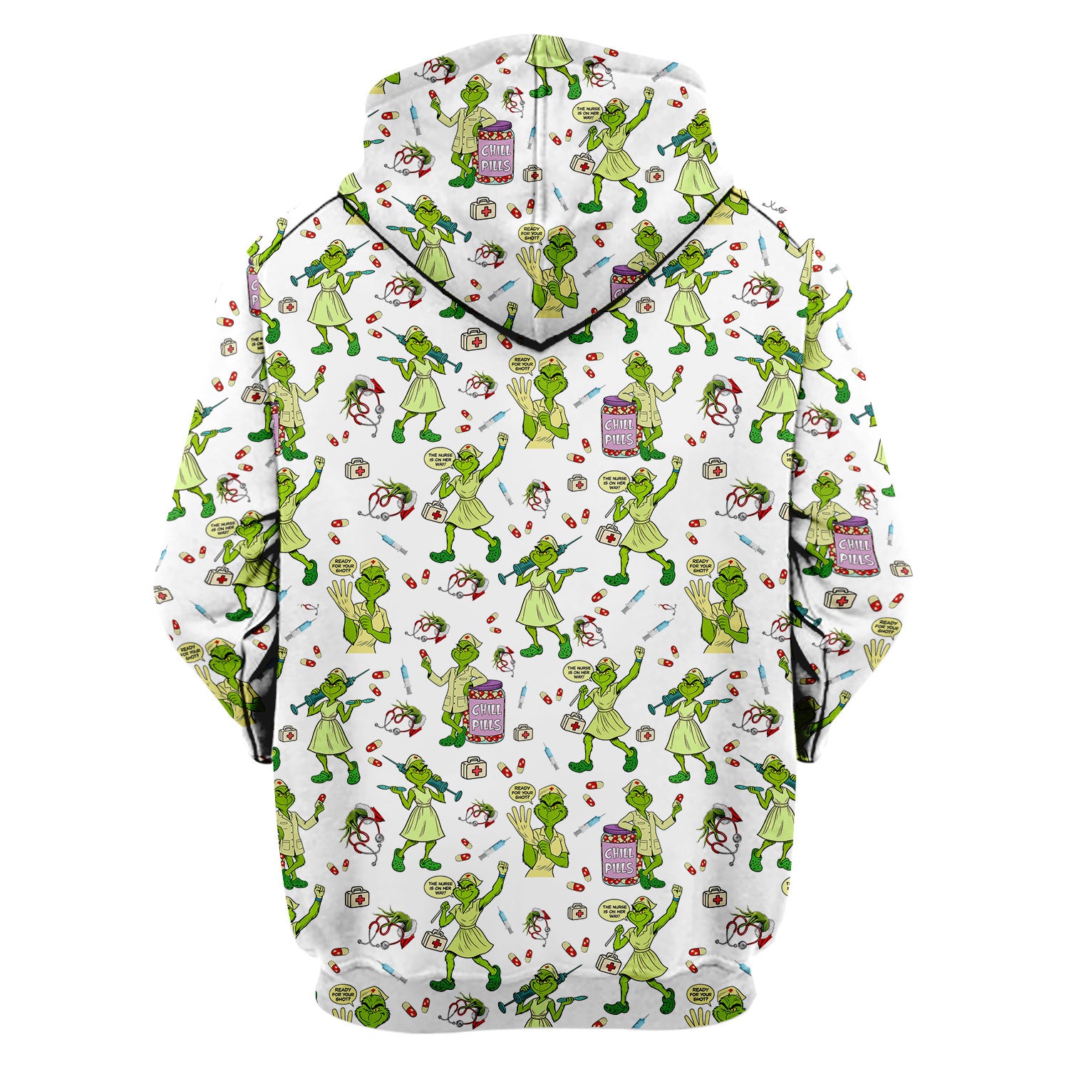 Grinch Nurse Scrub Shirt Multi Colors - Funny Chill Pills Scrub Top - Christmas Nursing Work Shirt with Pockets for Women