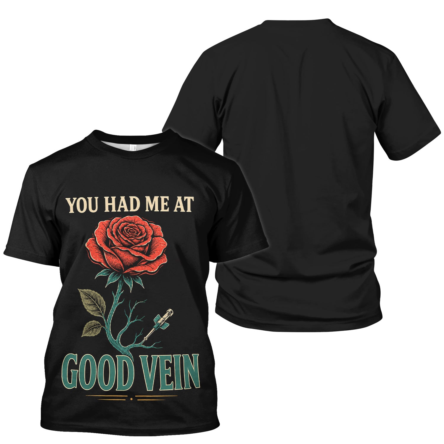 "You Had Me At Good Vein" Funny Nurse Scrub Top, Comfortable Scrubs for Nurses