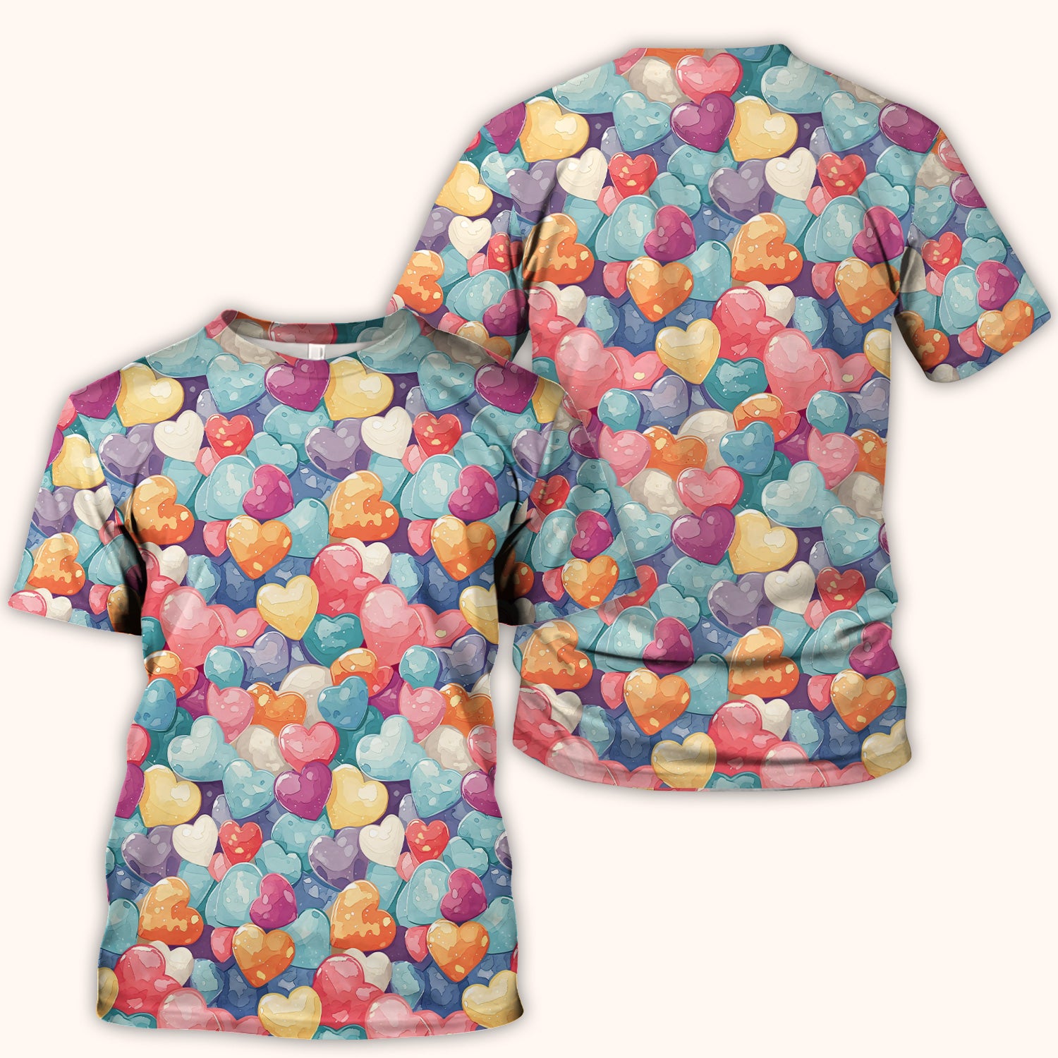 Sweet Valentine Heart Pediatric Pattern Scrub Top, Comfortable Scrubs for Nurses