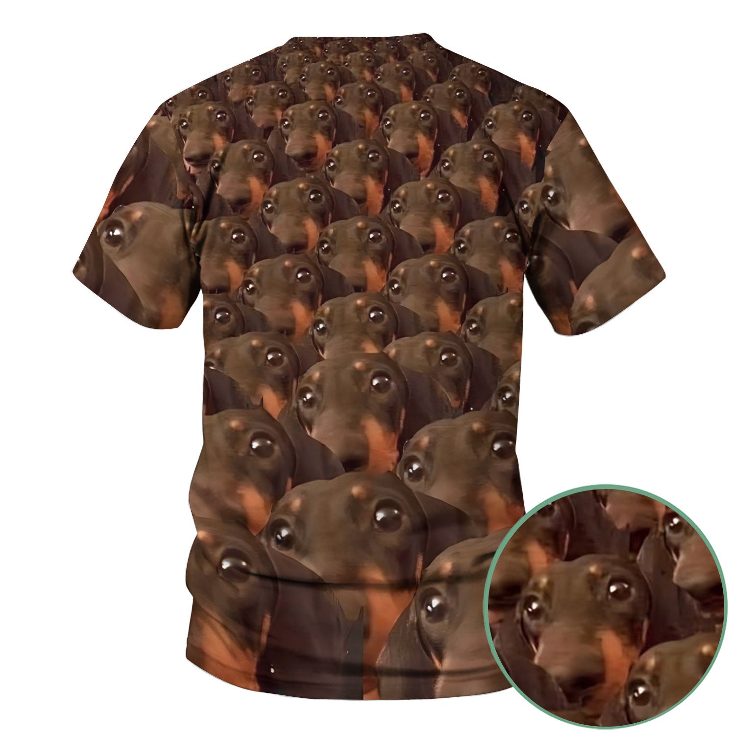 Funny Dachshund Scrub Shirt - Dog Face Print Scrub Top for Women Men - Cute Animal Scrubs Gift for Nurse, CNA, RN, Doctor