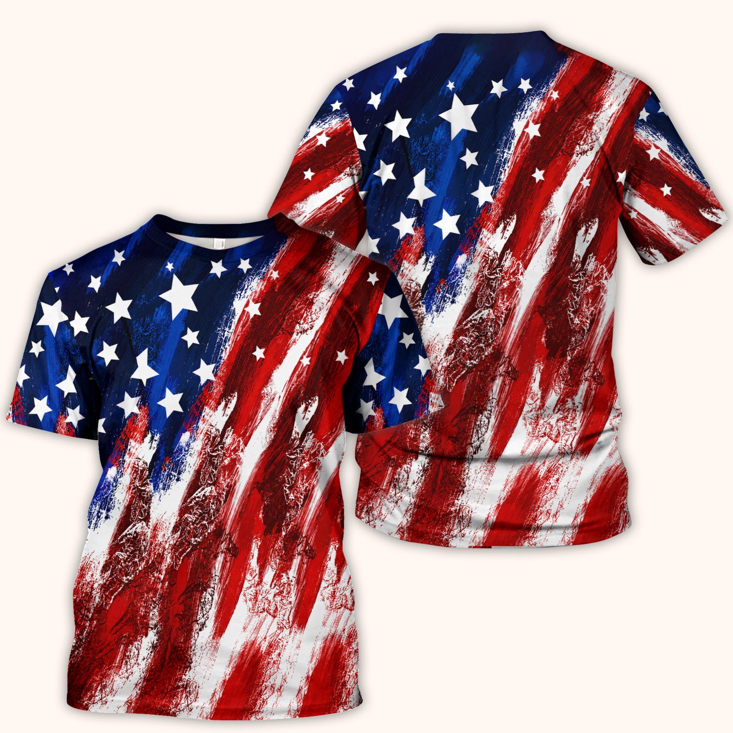 Patriotic American Flag Nurse Scrub Top for RN, CNA, Healthcare Workers, USA Medical Uniform Scrub Top, Comfortable Scrubs for Nurses