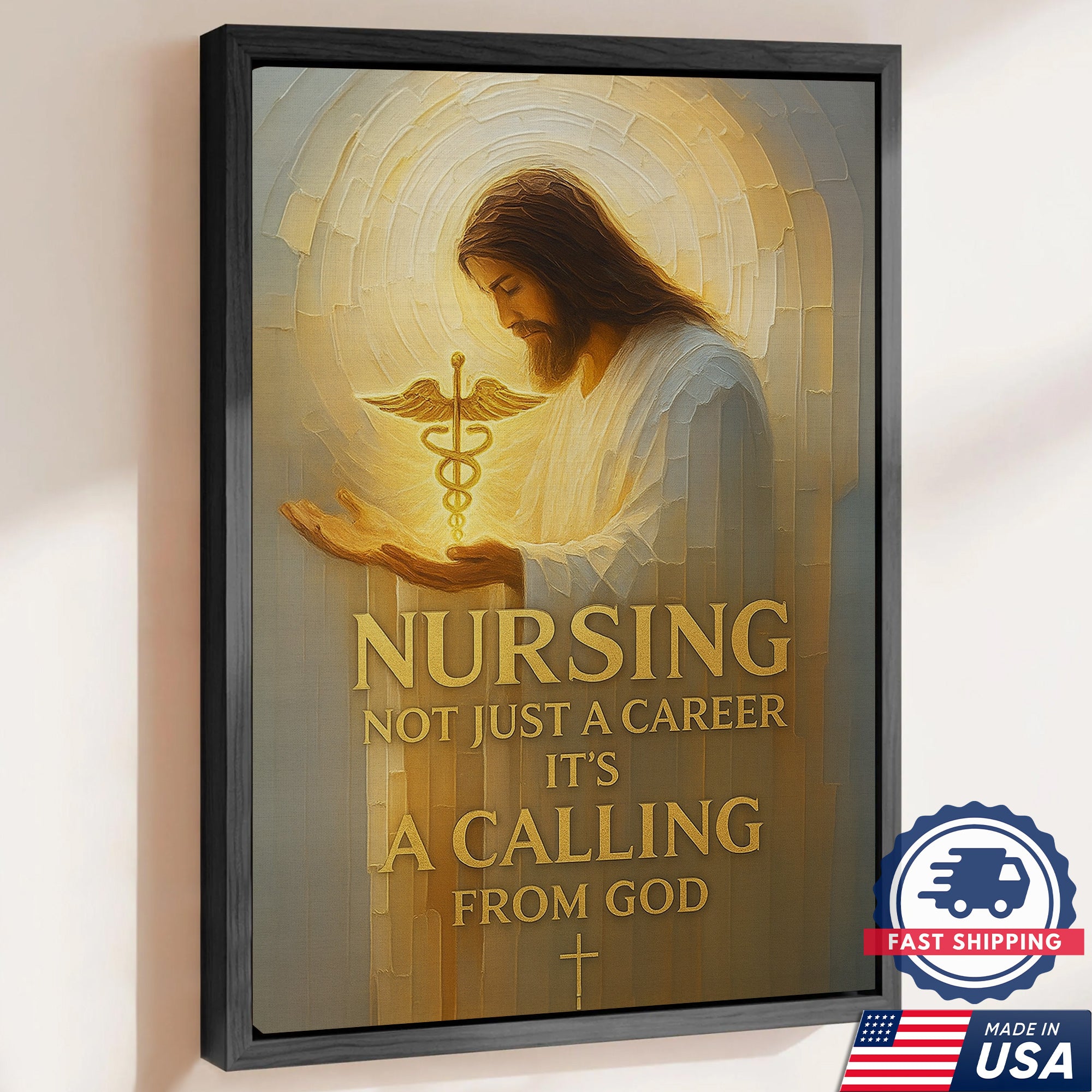 Christian Nurse Canvas Wall Art, Nursing Not Just a Career It‰Ûªs a Calling from God, Gift for RN CNA LPN
