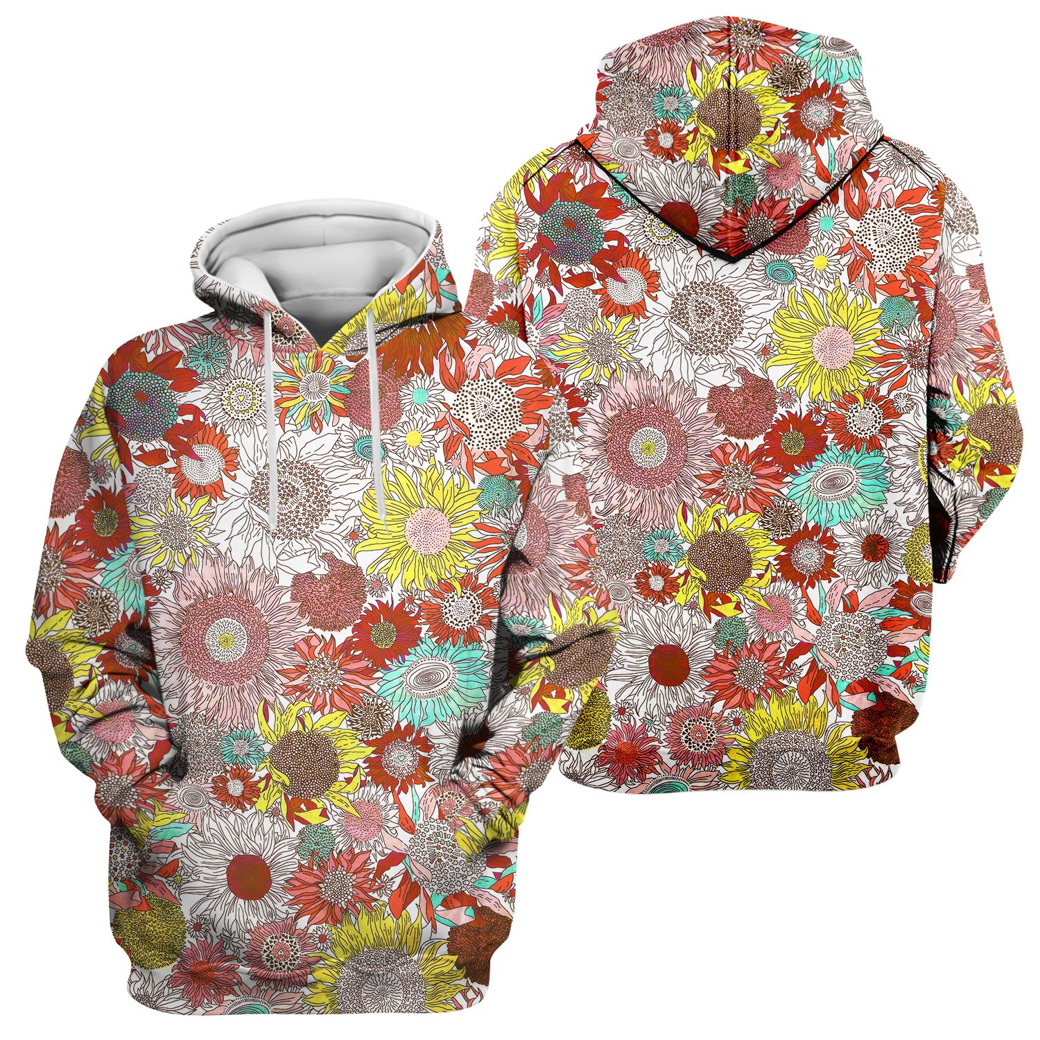Women’s Floral Medical Scrub Shirt - Bright Sunflower Pattern for RN LPN CNA - Cute Gift for Nurses & Healthcare Professionals