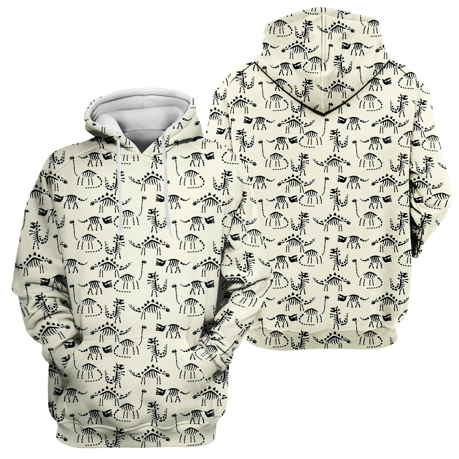 Funny Dinosaur Skeleton Scrub Top - Cute Dino Fossil Pattern Graphic Design - RN LPN CNA Healthcare Workers Gift