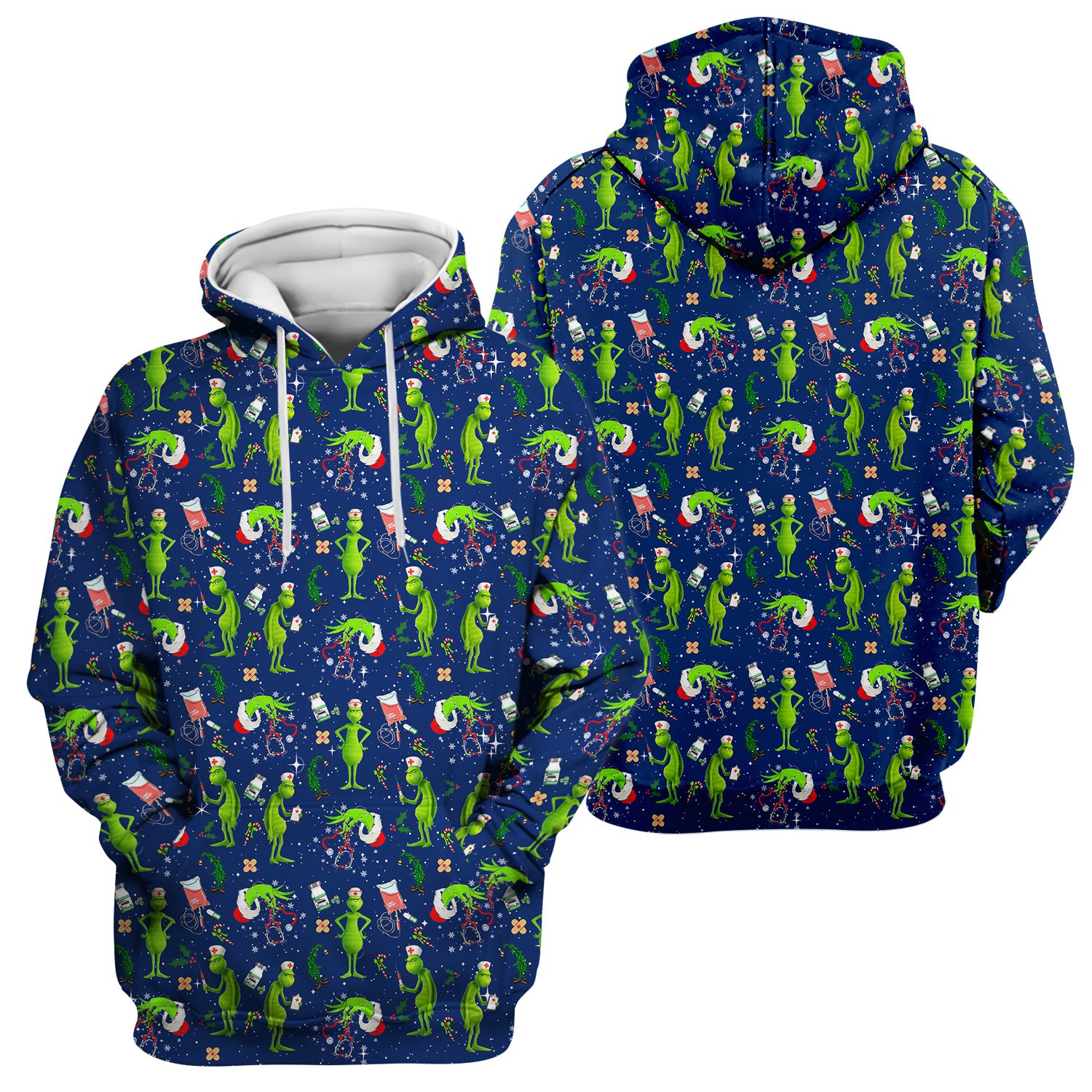 Funny Grinch Scrub Top - Christmas Nurse Shirt for Women - Multiple Color Options CNA RN LPN Gift