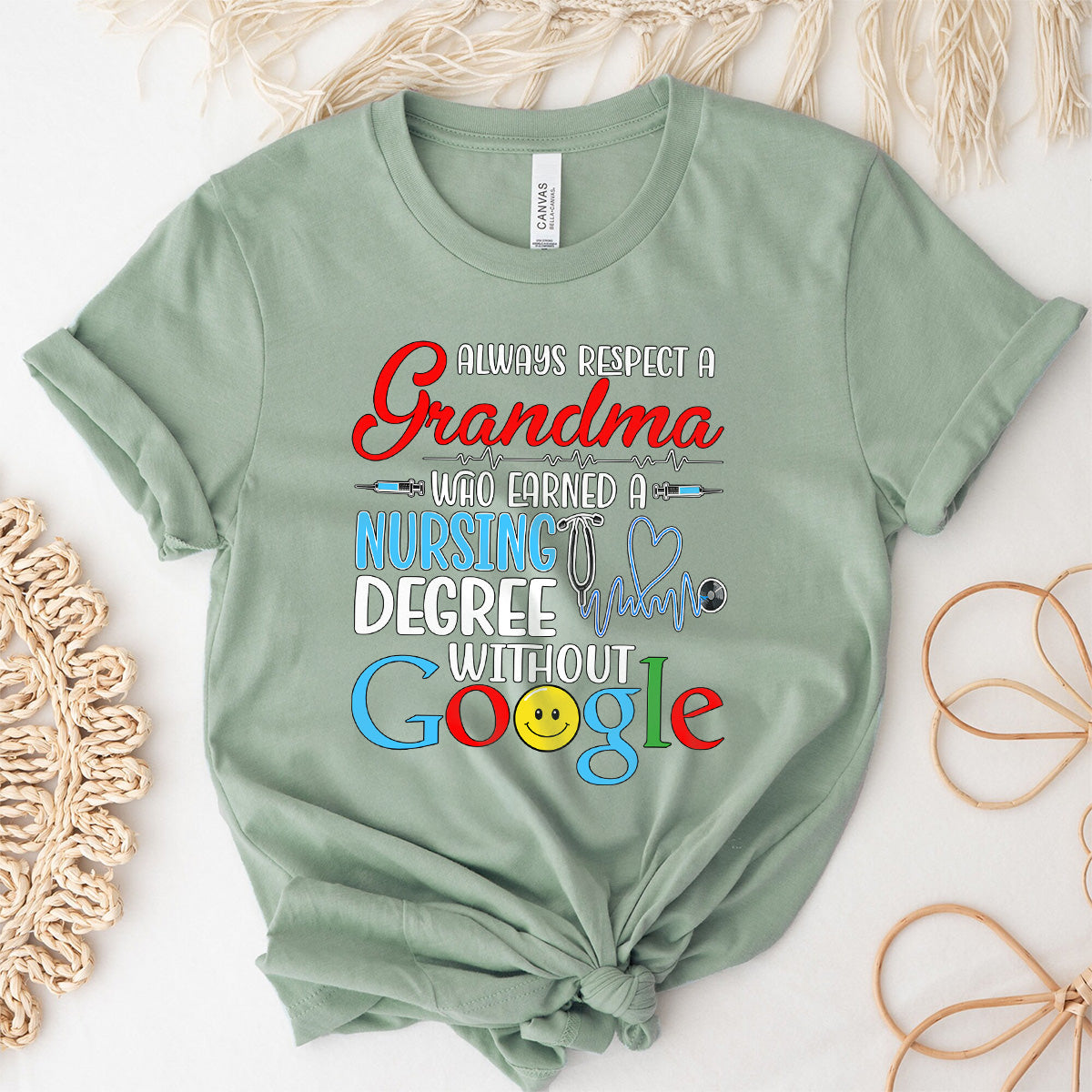Funny Nursing Grandma Shirt, Respect Grandma Nurse Tee, RN LPN CNA Gift