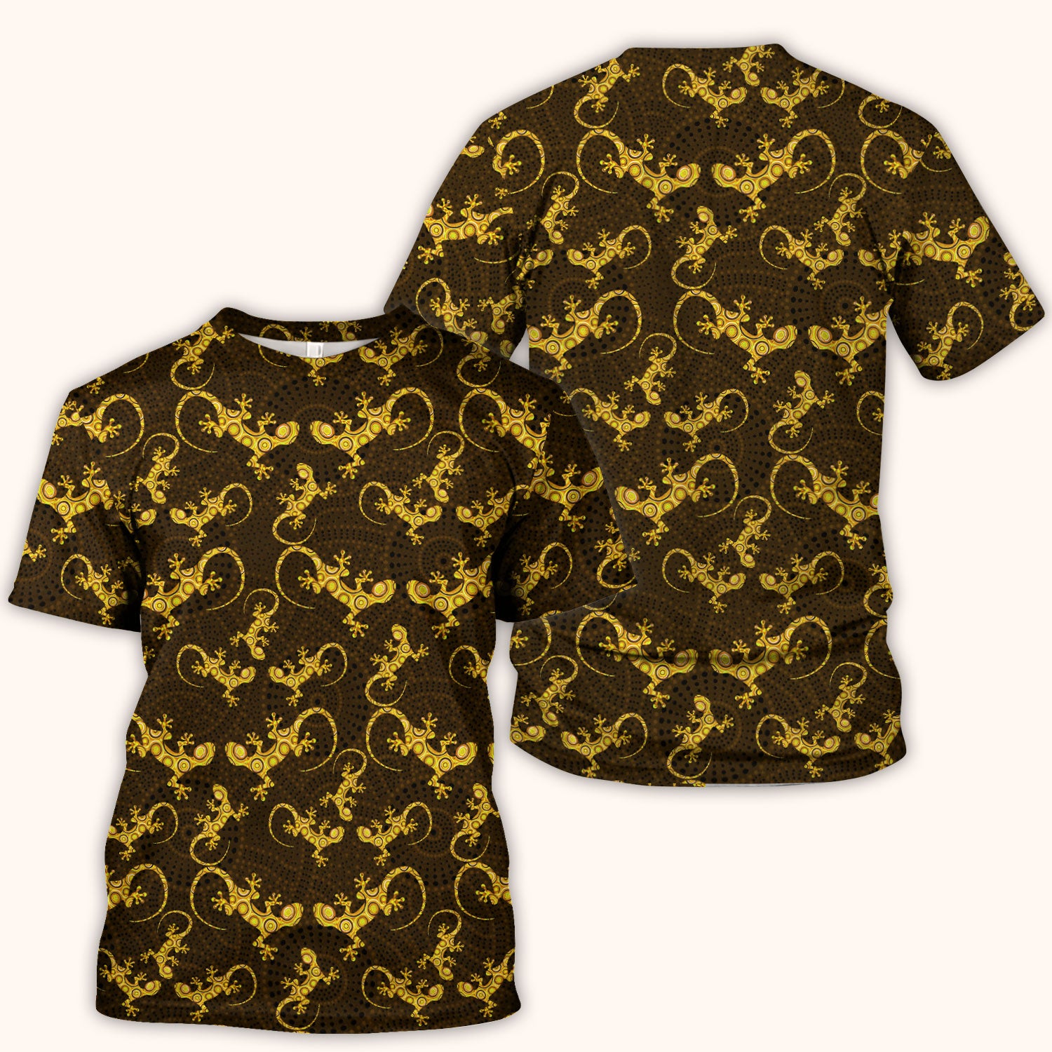 Australian Gecko Dot Art Inspired Medical Scrub Top - Women Uniform