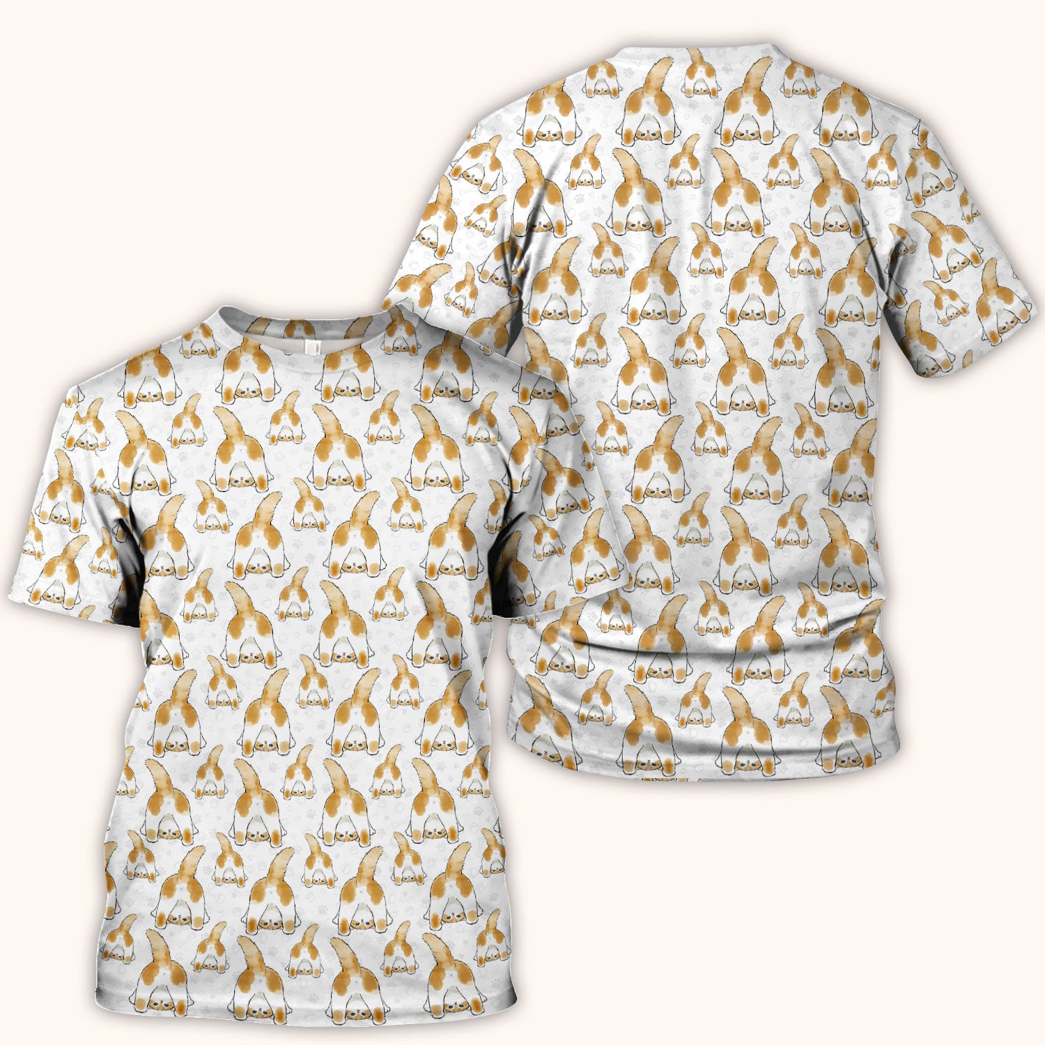 Cute Cat Butt Nurse Scrub Top, Cat Pattern Medical Shirt For Pet Lover, Breathable Fabrics Nursing Uniform