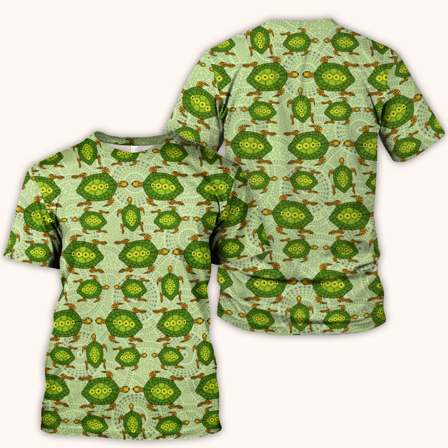 Australian Turtle Dot Art Inspired Nursing Scrub Top - Women V-Neck Shirt