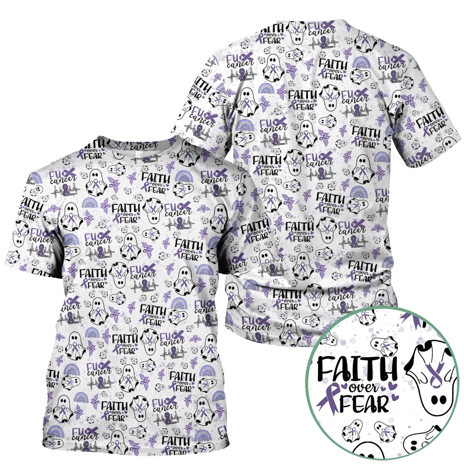 Stomach Cancer Awareness Scrub Top - Periwinkle Blue Ribbon Survivor Shirt - November Warrior Medical Uniform Gift for Women