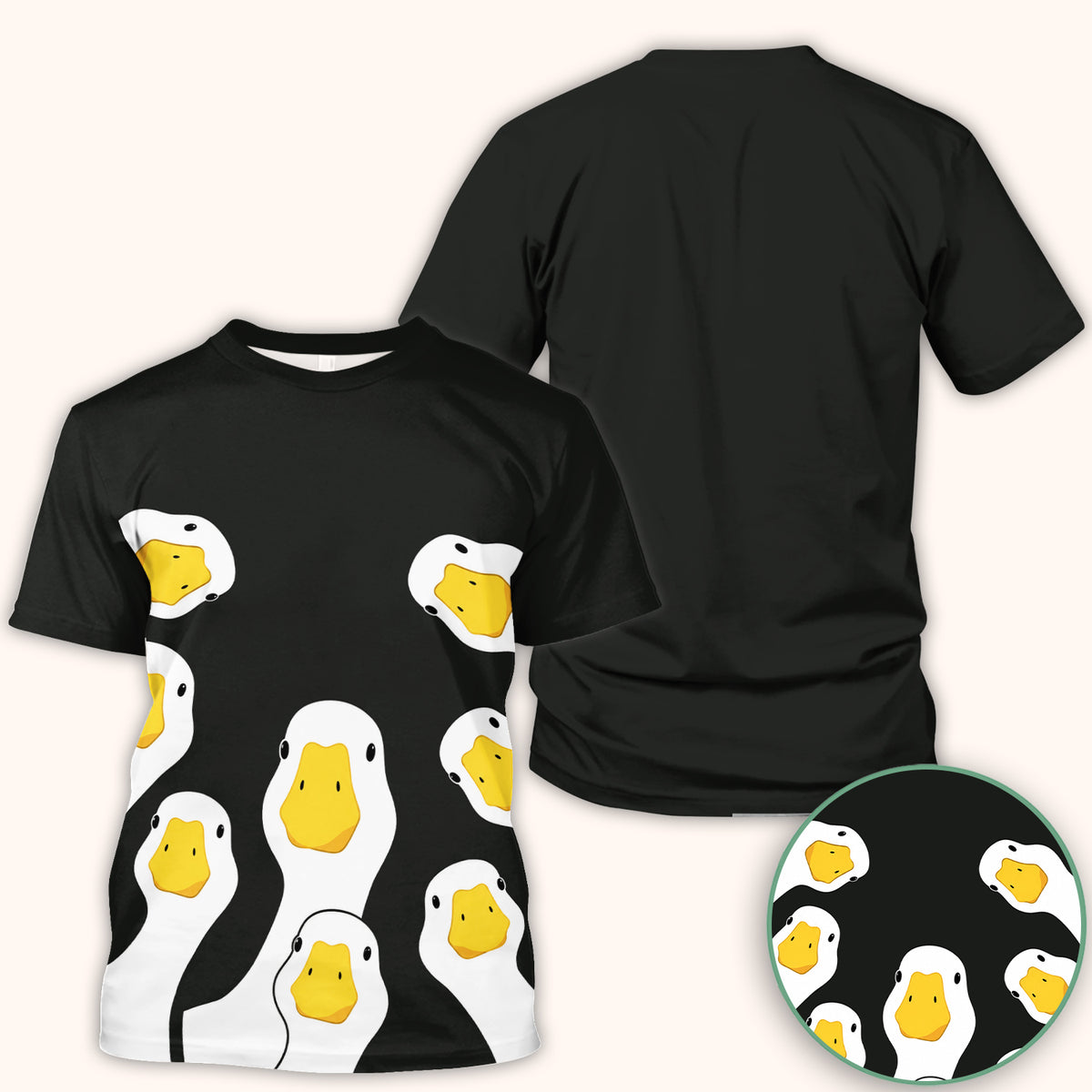 Funny Peekaboo Goose Faces Scrub Top, Comfortable Scrubs for Nurses