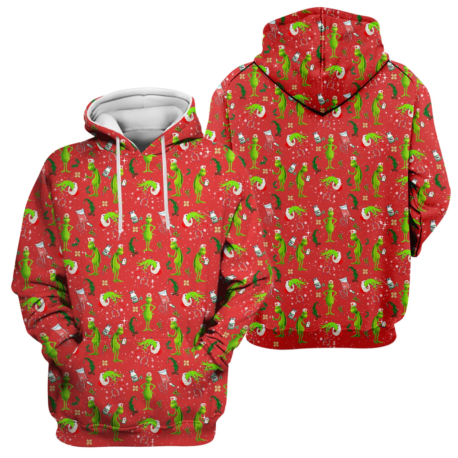 Funny Grinch Scrub Top - Christmas Nurse Shirt for Women - Multiple Color Options CNA RN LPN Gift