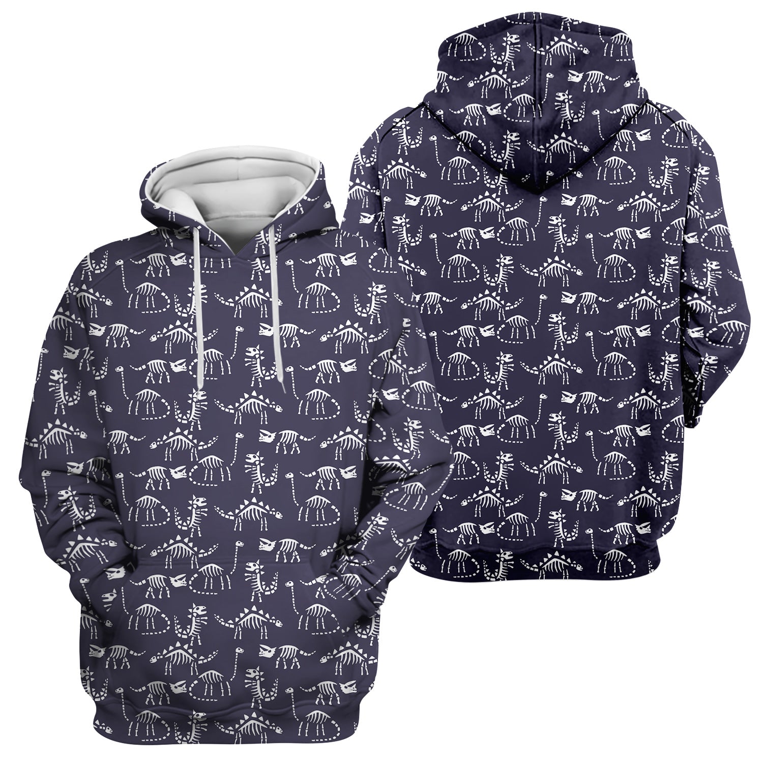 Funny Dinosaur Skeleton Scrub Top - Cute Dino Fossil Pattern Graphic Design - RN LPN CNA Healthcare Workers Gift