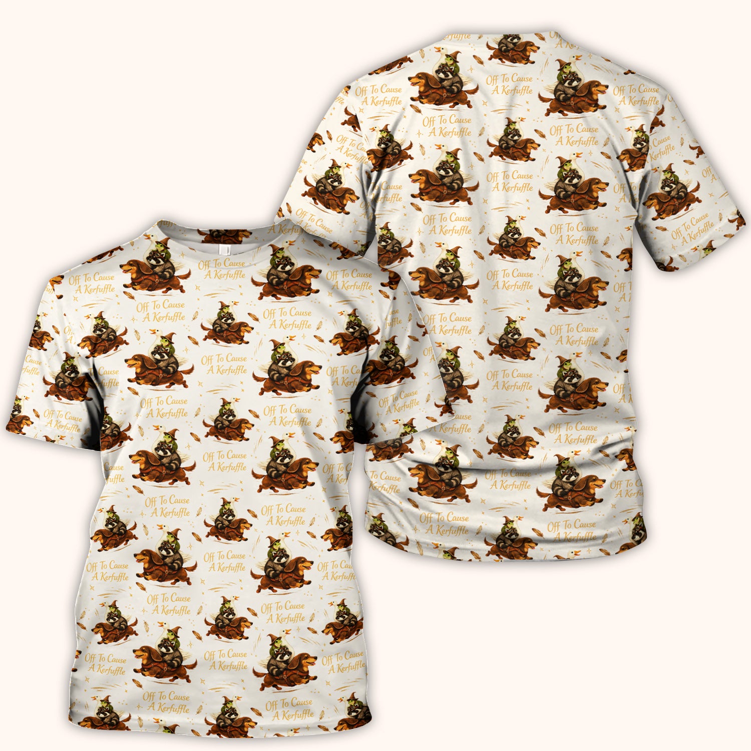 Funny Halloween Off To Cause A Kerfuffle Pattern Scrub Top, Comfortable Scrubs for Nurses